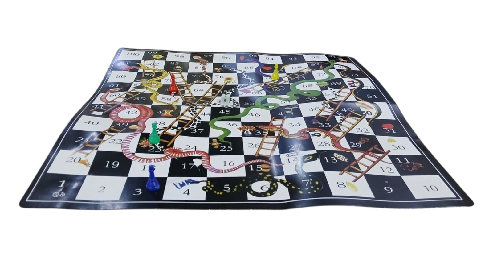 Snakes & Ladders Board Game (34 cm × 34 cm) | Classic Family & Kids Game | Fun