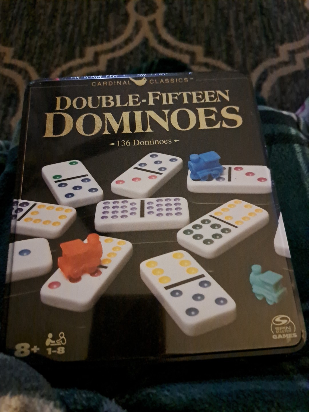 New Cardinal Classics Double Fifteen Dominoes 136 Tile Game Set – Brand New!