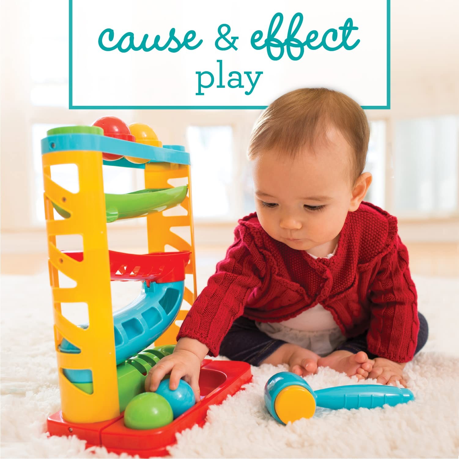 Ball Tower Educational Toy Hand Eye Coordination Babies Toddlers Infantino Drop