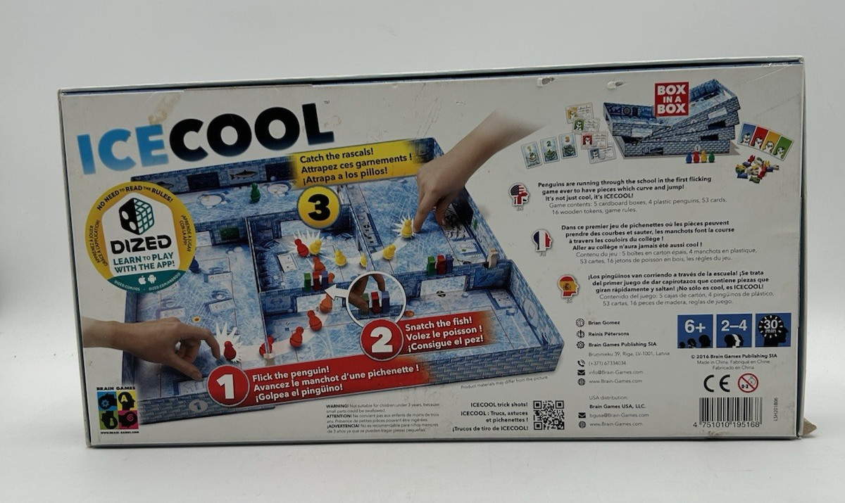 Ice Cool Family Board Game Brain Games 2016 Award Winning Penguins 100% Complete