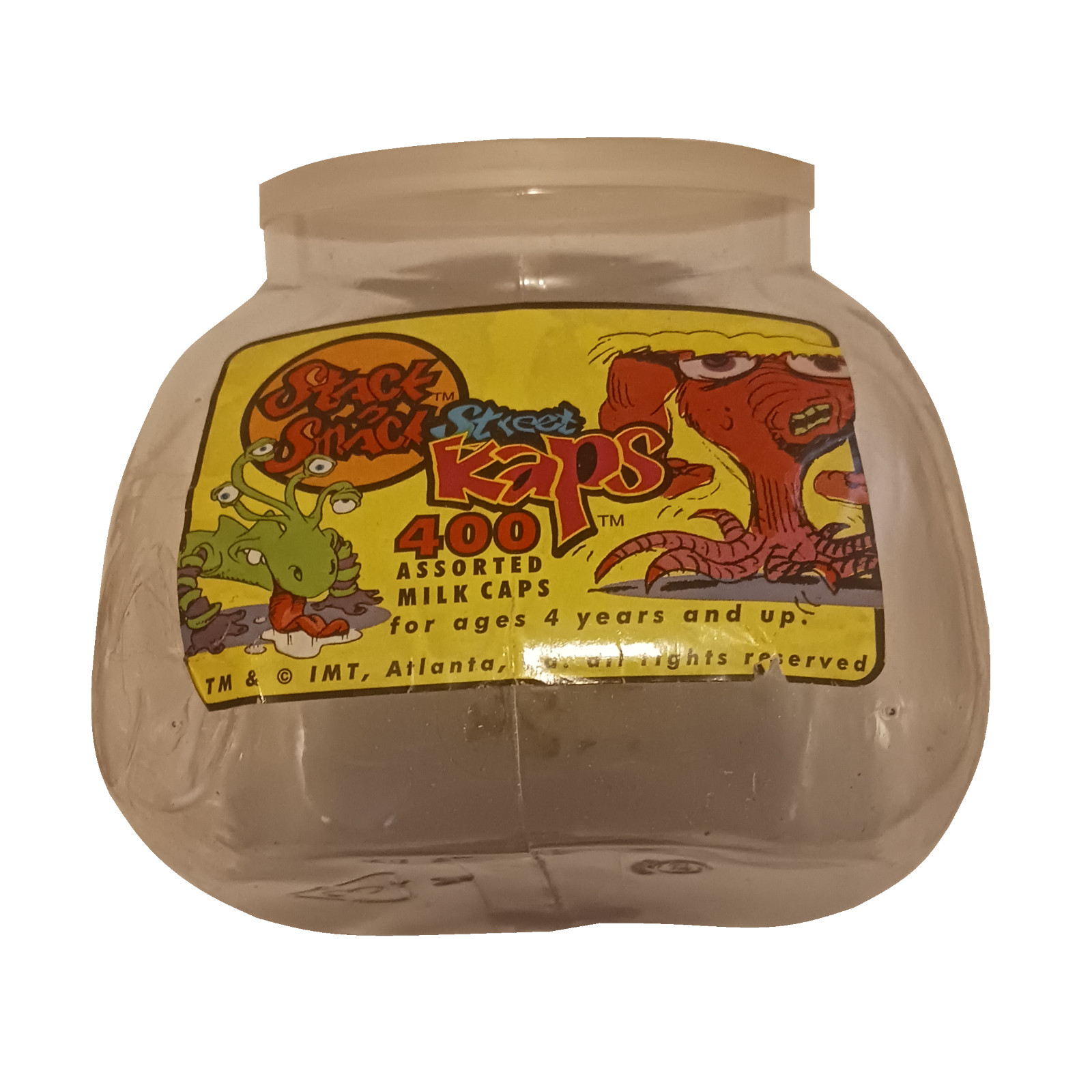 POG, STACK N’ SMACK 400 STREET KAPS CONTAINER – Pop Lid, Plastic Retro/Toy