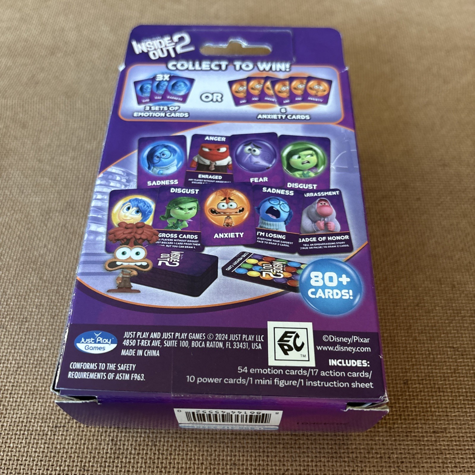Disney Pixar Inside Out 2 Mixed-Up Emotions Card Game W/ Collectible Figure NEW