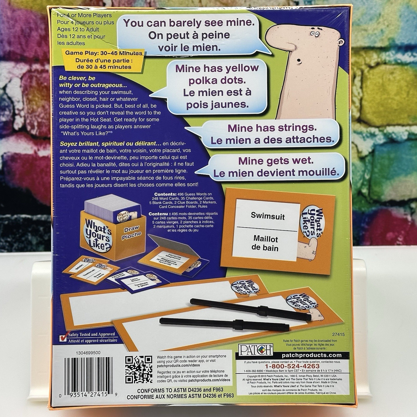 PATCH What’s Yours Like? Game Ages 12-Adult Fun Family Party Game Laughs NEW!