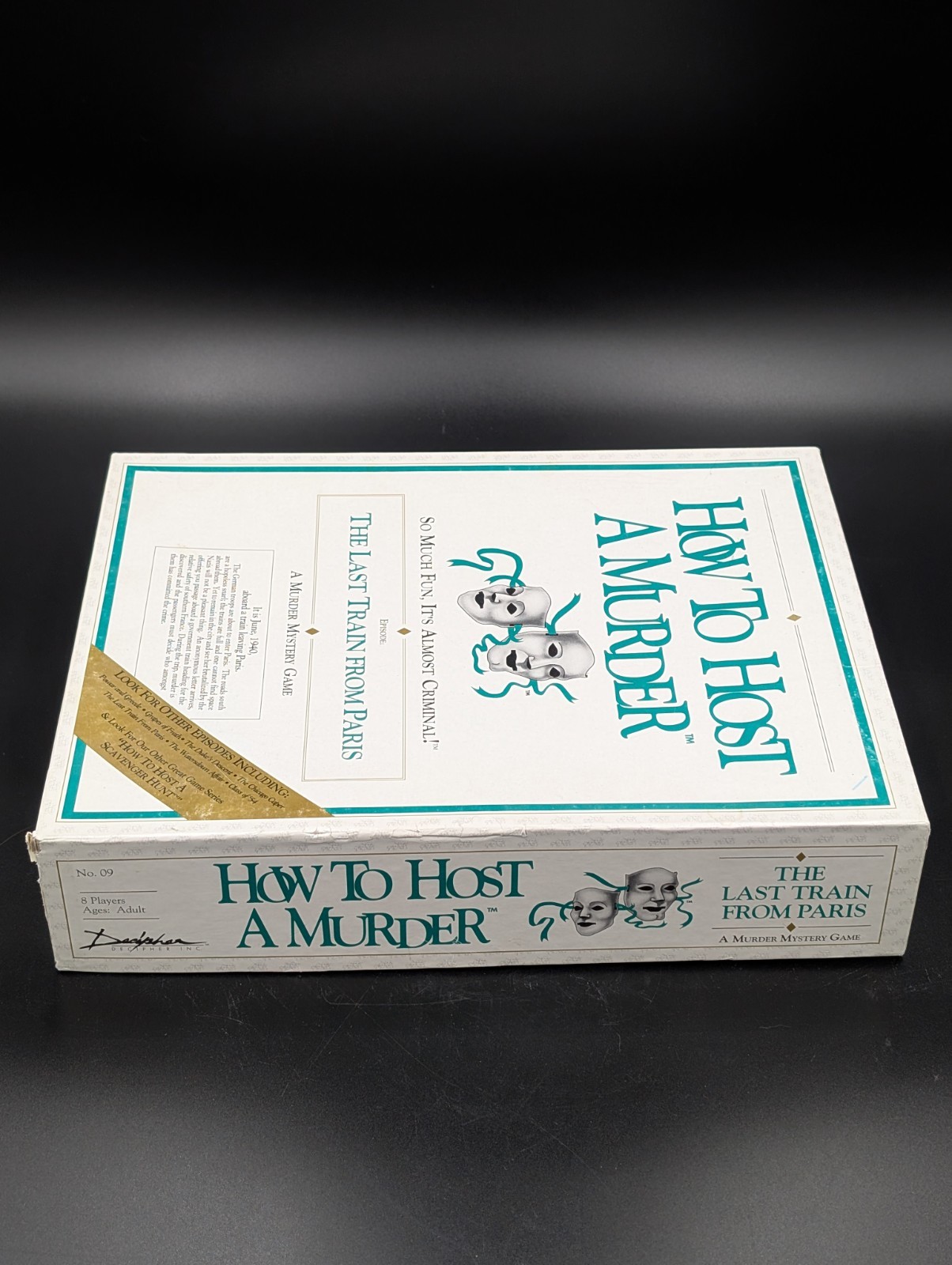 HOW TO HOST A MURDER Vintage 1985 THE LAST TRAIN FROM PARIS Game for 8 Adults