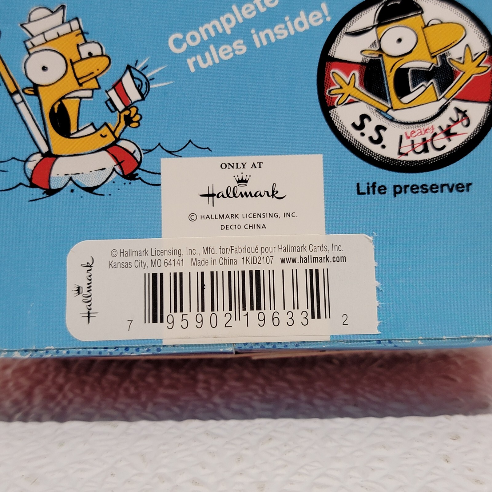 Hallmark Sink Or Swim Game 3-6 Players Ages 6+ Play It Like Spoons