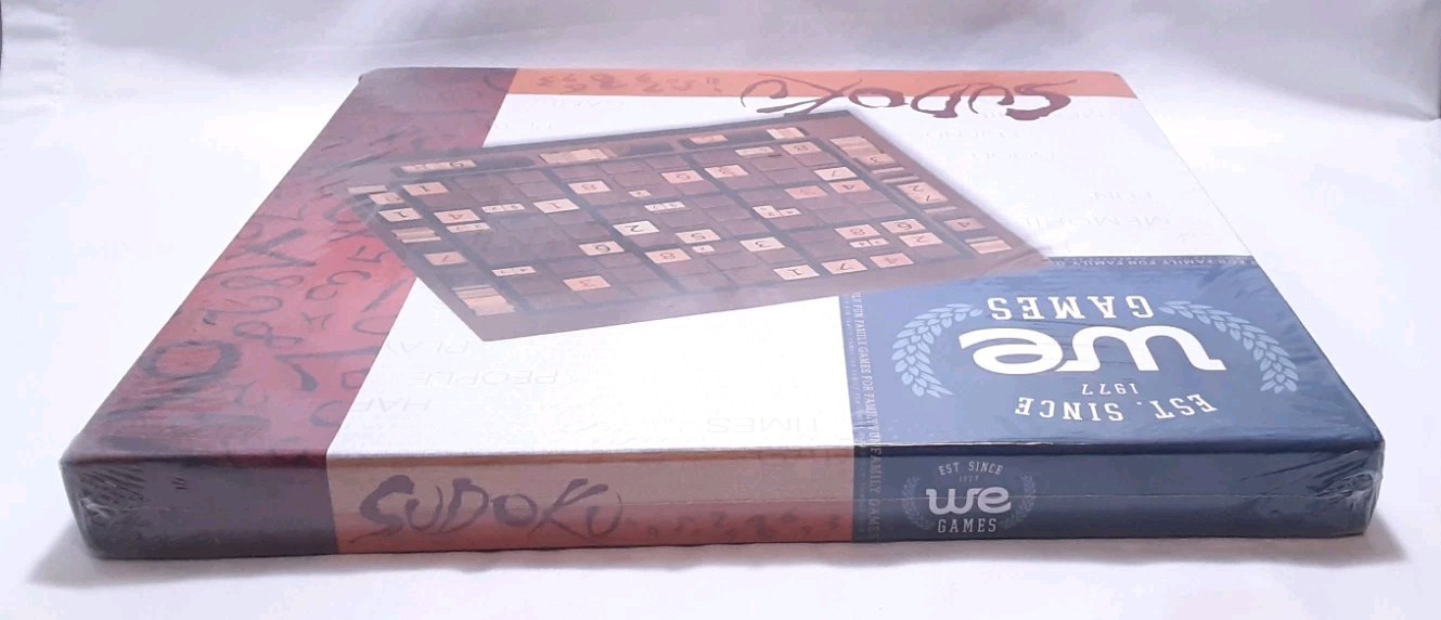 WE Games Wooden Sudoku Board Game New Sealed