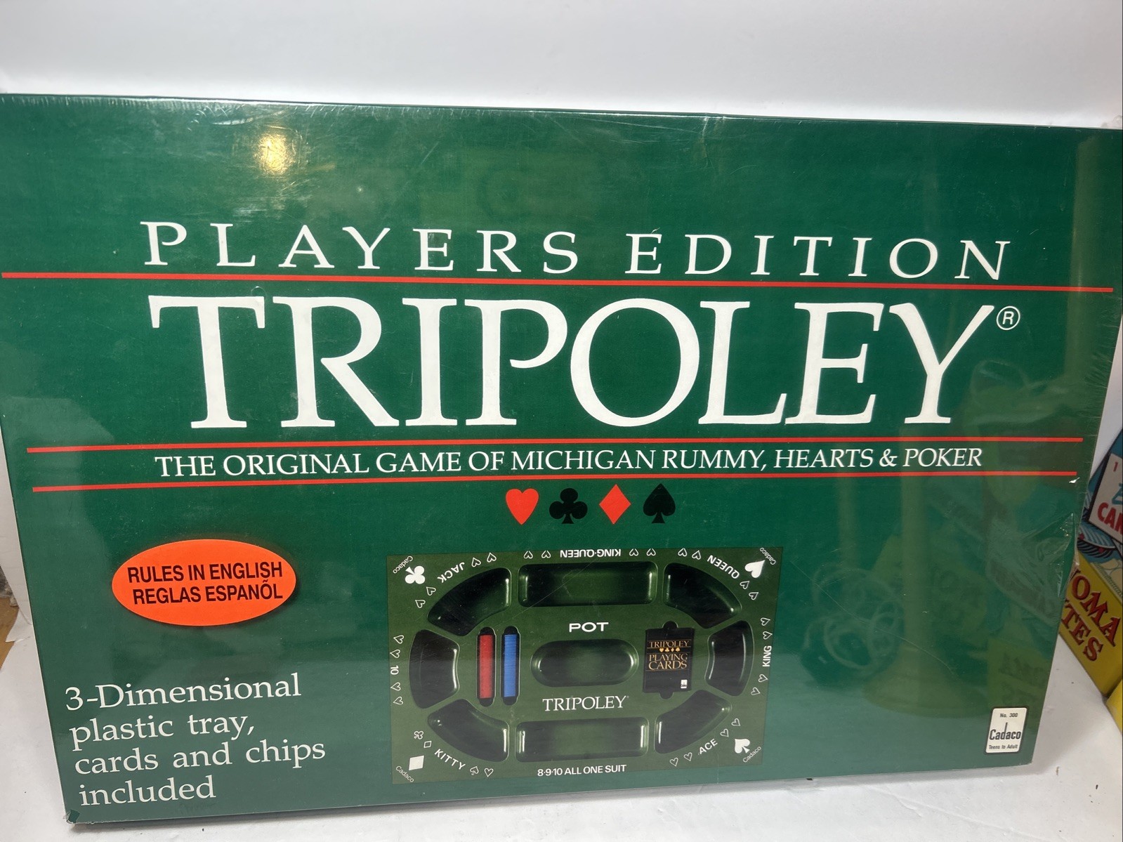 Cadaco Tripoley Game Players Edition #300 3D Tray 1989 Vintage New Sealed