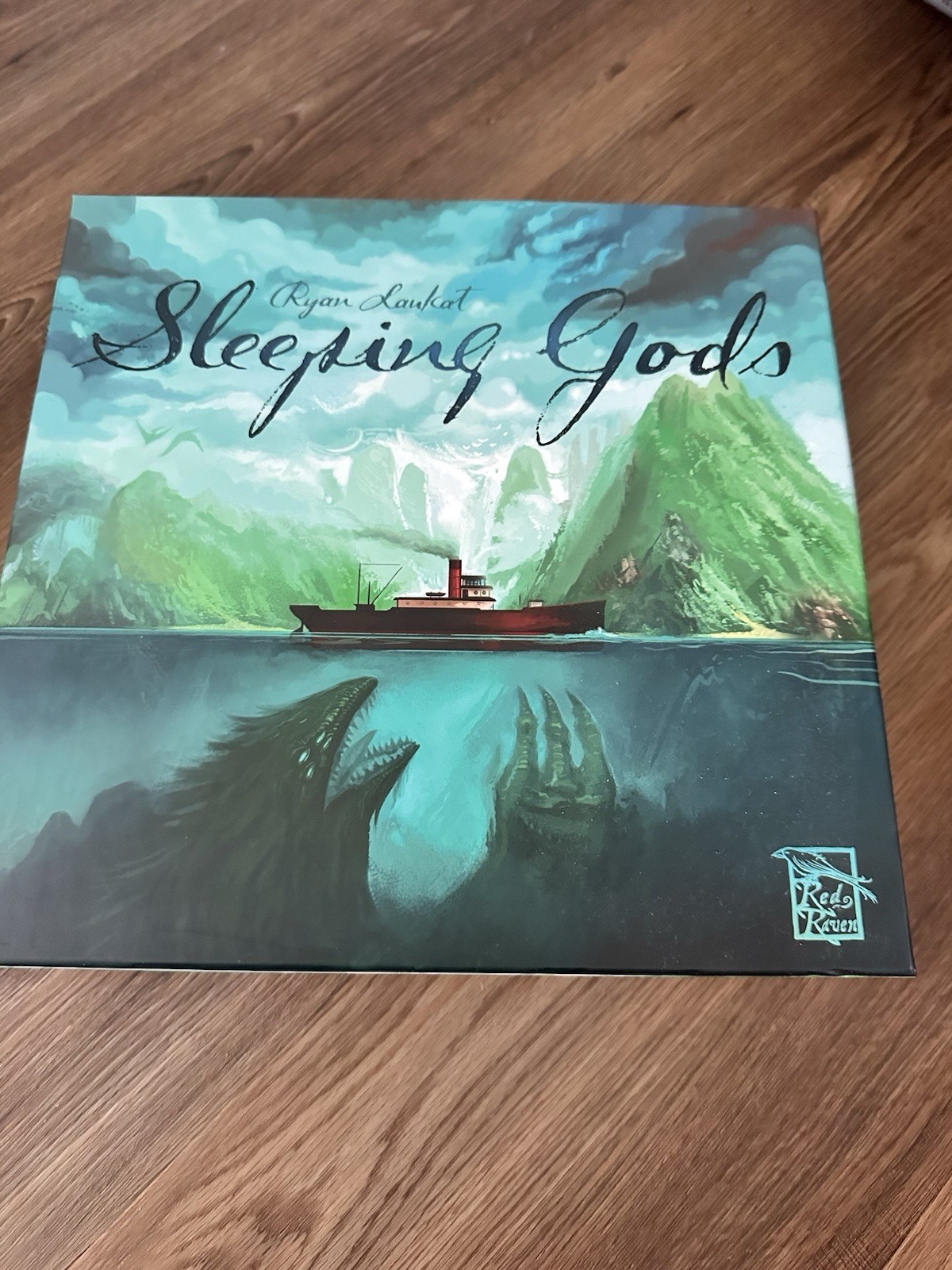 Red Raven Sleeping Gods Board Game Co-op Campaign 1-4 Player Excellent Condition