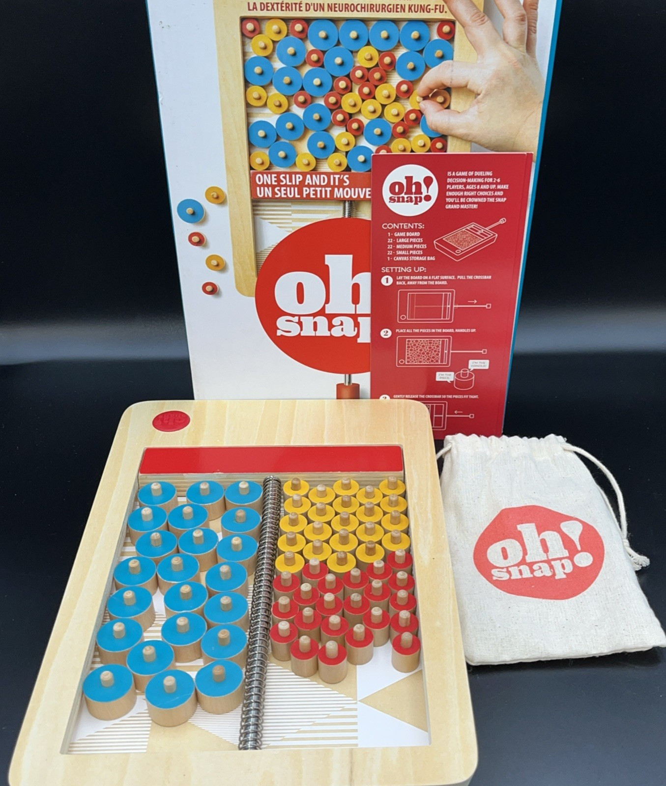 Oh Snap! Marbles Brain Workshop Wooden Game 2015 Complete Booby Trap Classic