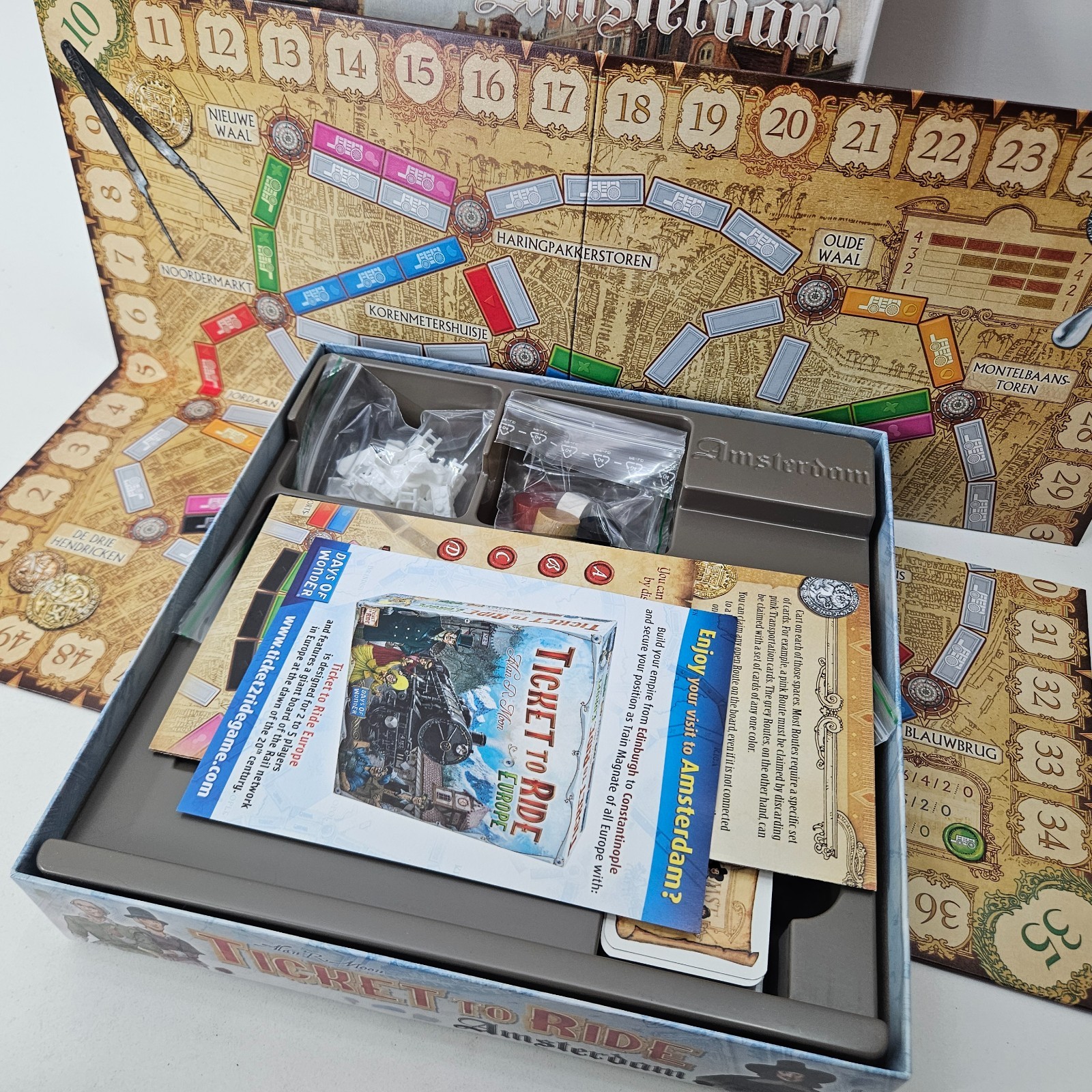 Alan R. Moon Ticket To Ride Amsterdam Adventure Board Game NEW Open