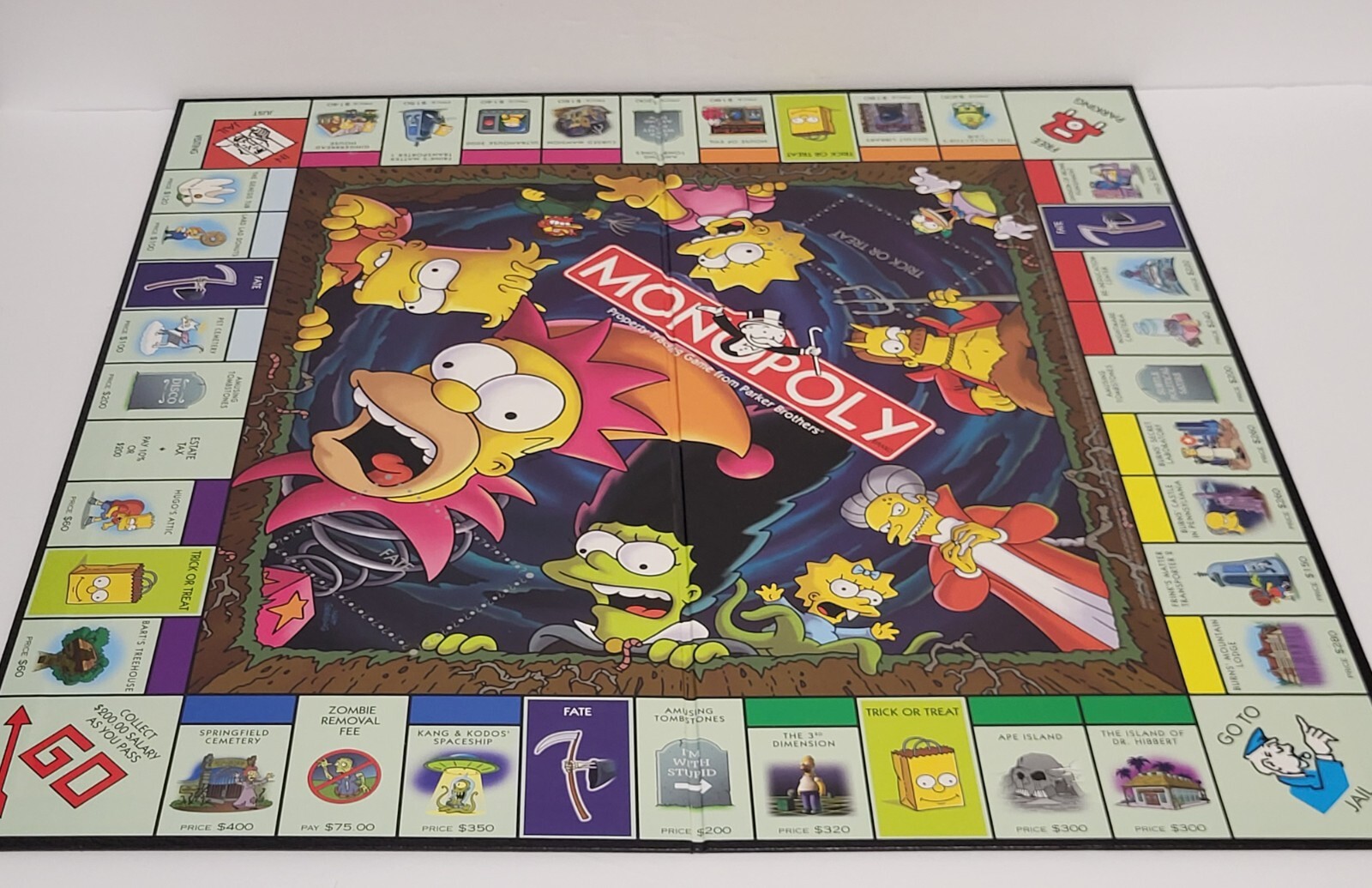 THE SIMPSONS TREE HOUSE OF HORROR Monopoly GLOW-IN-THE-DARK Board Game DVD READ