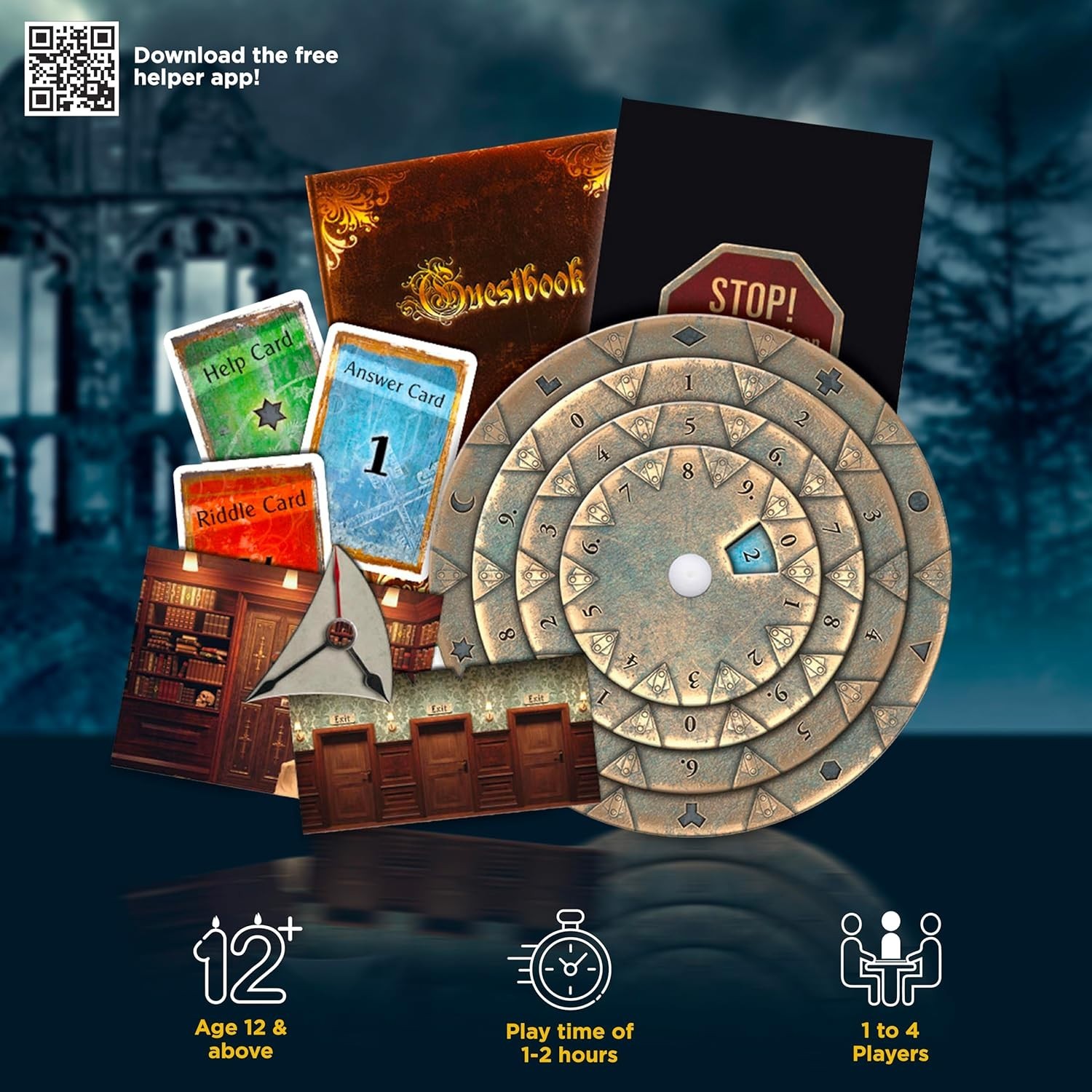 EXIT The Game The Sinister Mansion Escape Room Board Game Ages 12+ New