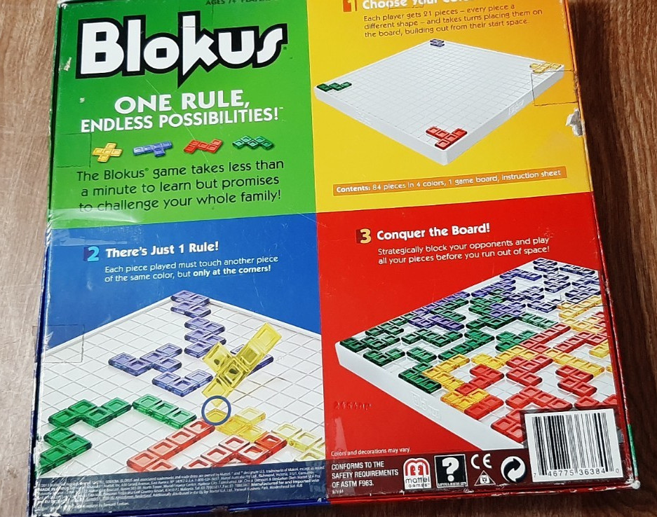 2 Games Blokus Board Game AGE 7 + & Blokus Junior Age 5 Strategy Educational