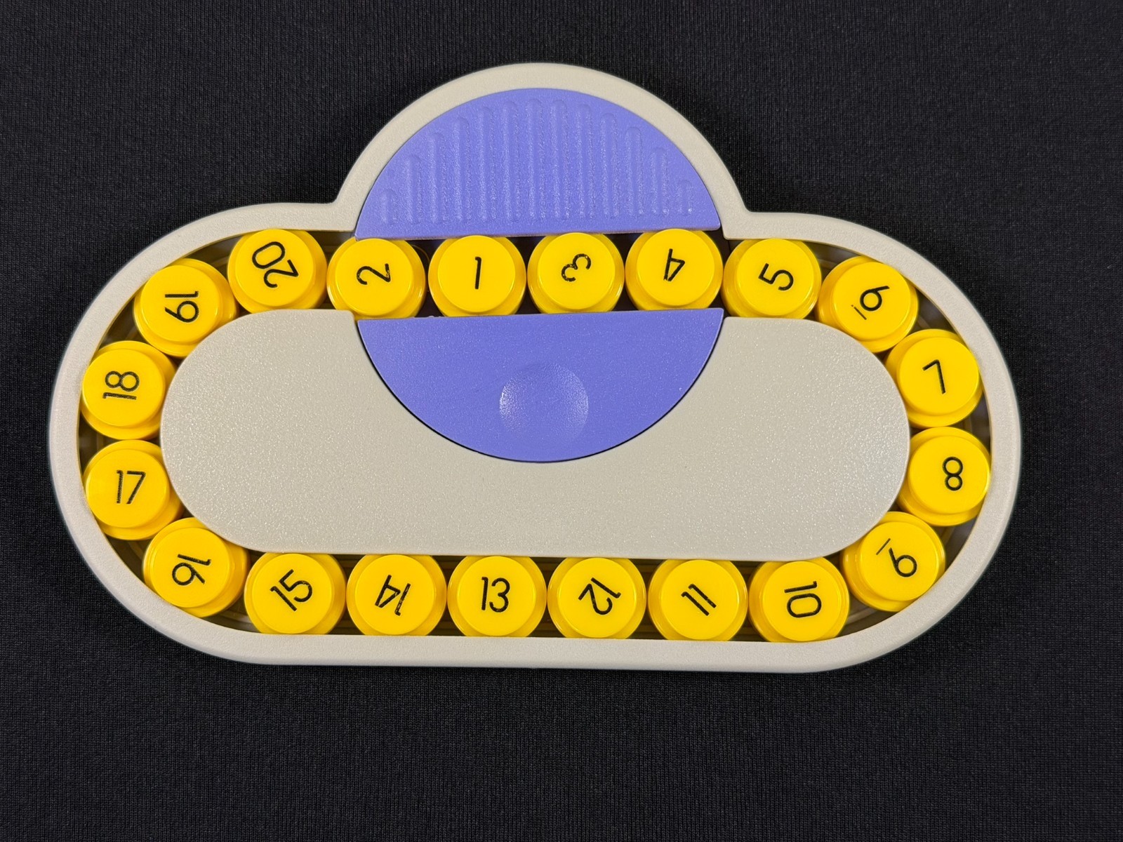 TOP SPIN Puzzle Brain Teaser Numbers Game Toy Binary Arts USA Made Vintage