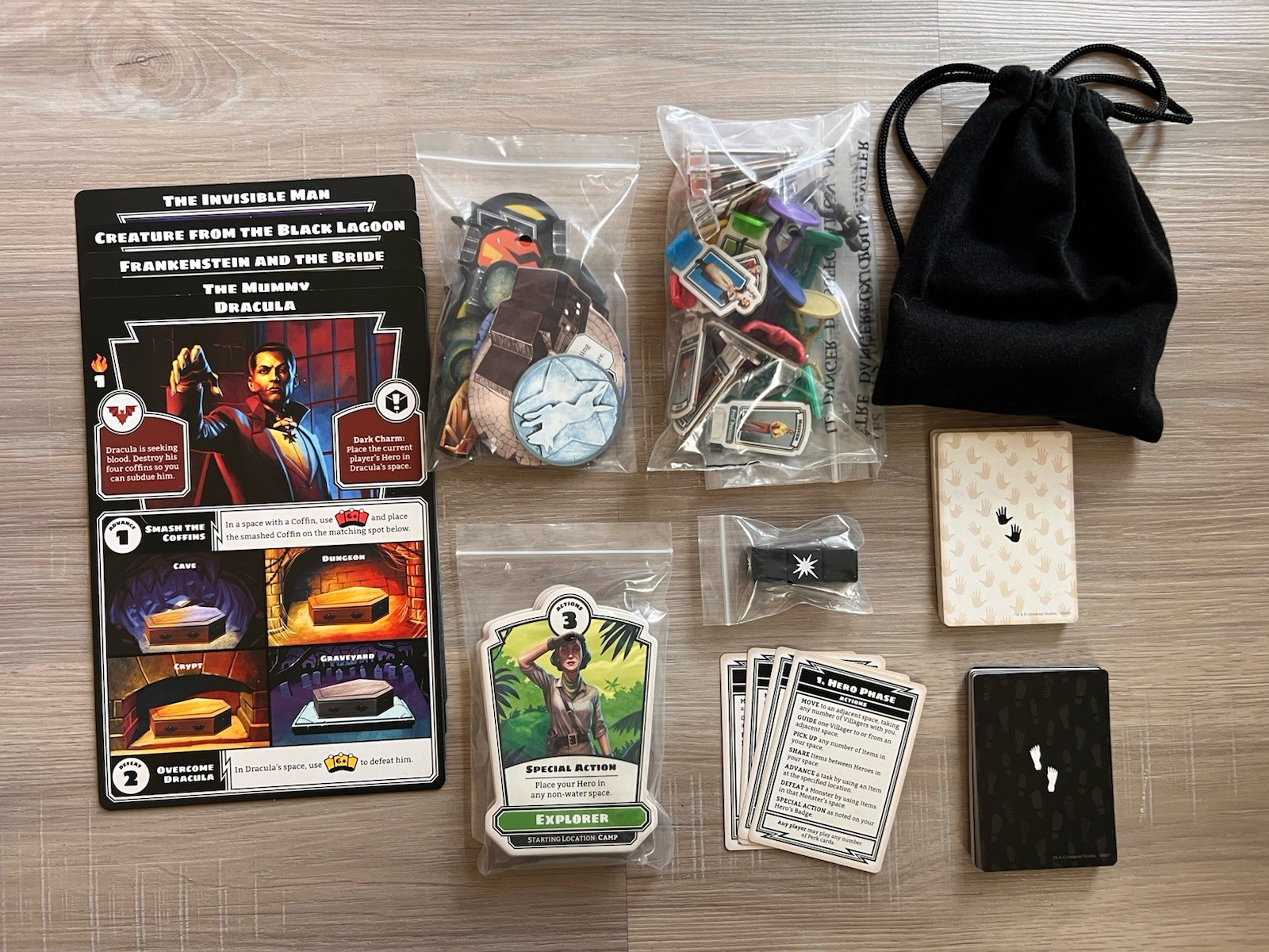 Horrified Universal Monsters Board Game Ravensburger COMPLETE Horror Movie Theme