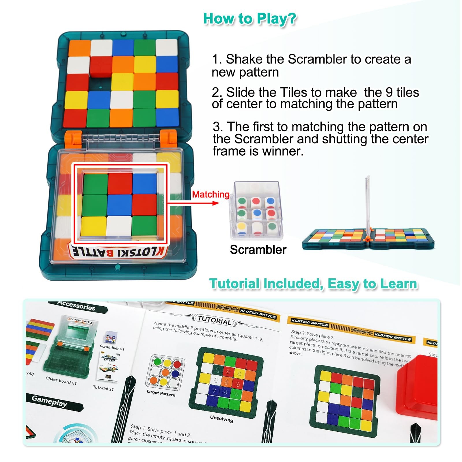 Fast-Paced Brain Teaser Travel Board Games for and Adults, Shape Matching Hea…