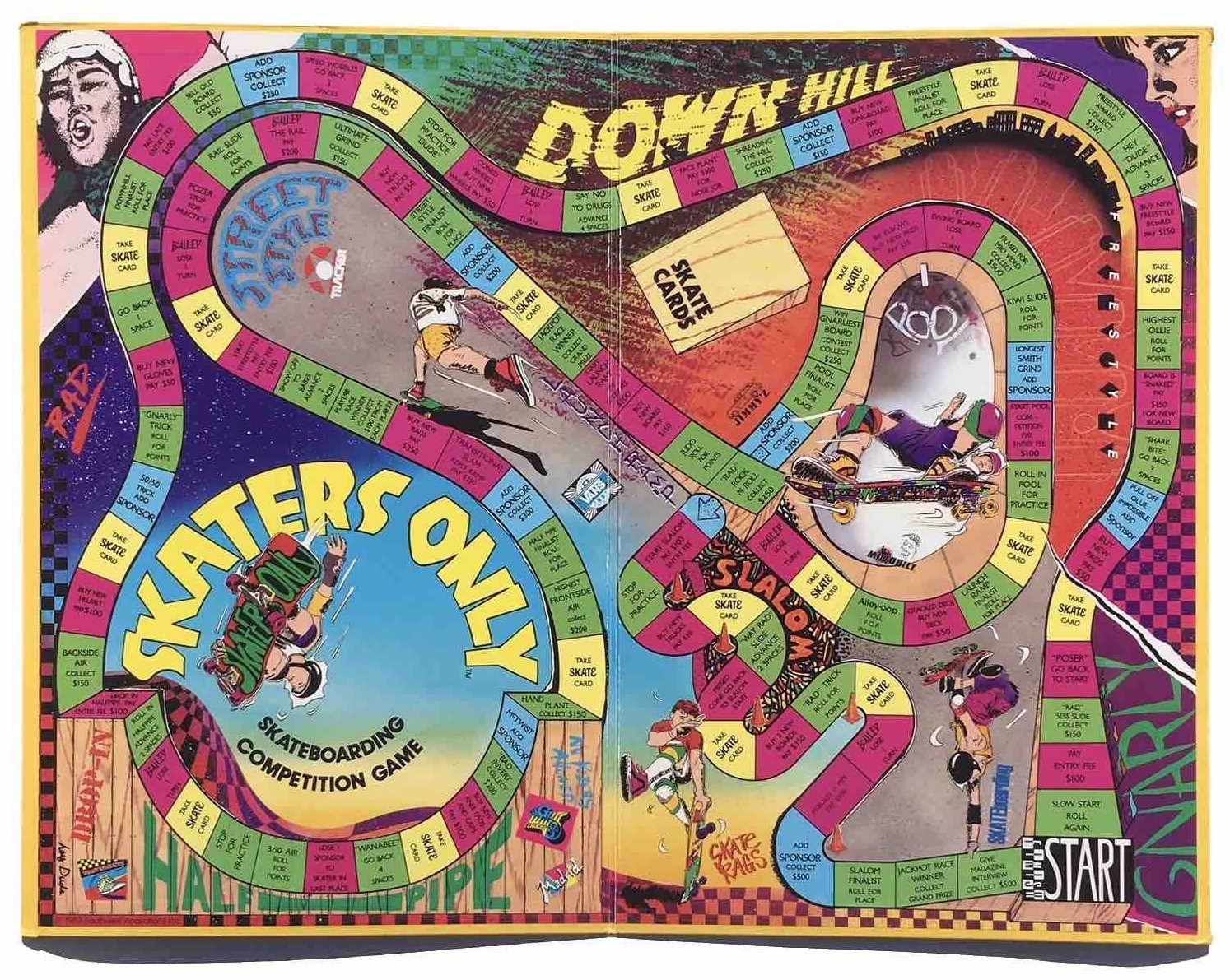 Skaters Only! (1988) RARE Board Game 100% Complete Southwest Innovations INC VGC