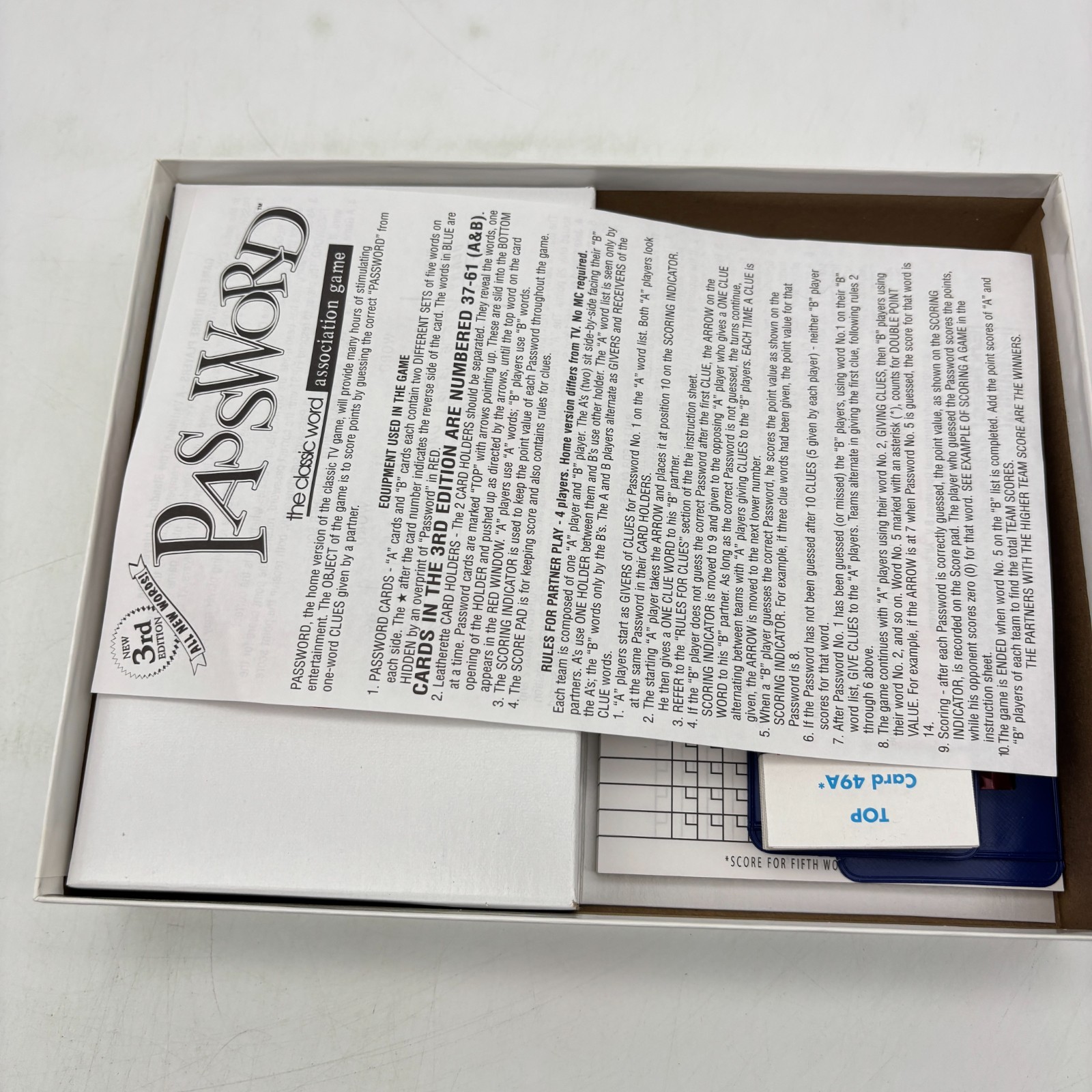 Password 3rd Edition COMPLETE Endless Games 2001 Word Association Party Family
