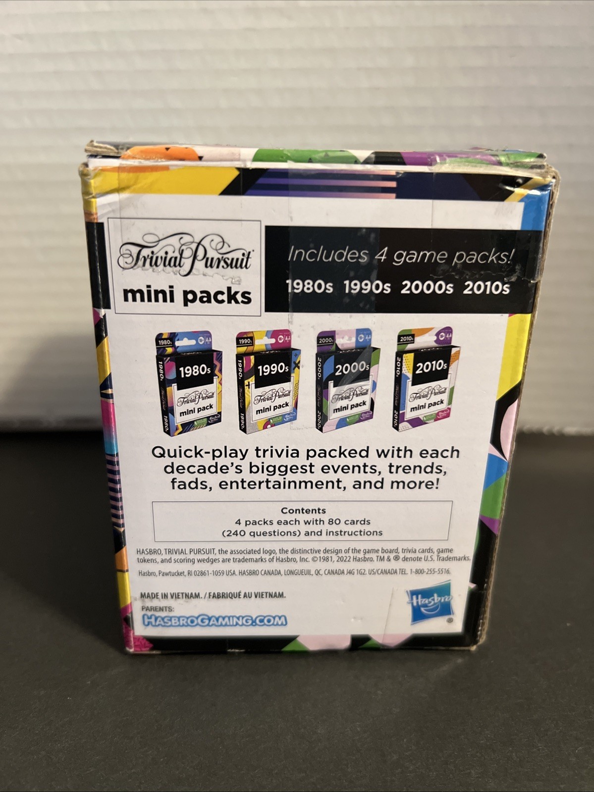 NEW Trivial Pursuit Mini Pack Multipack 80s 90s 2000s 2010s Trivia Card Game