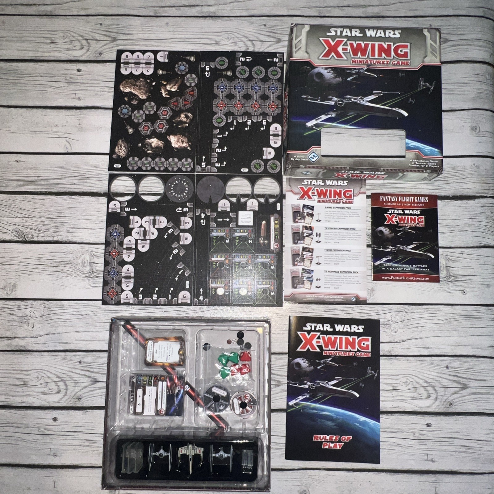 Star Wars X-Wing Miniatures Board Game Tactical Space Combat Core Set COMPLETE!