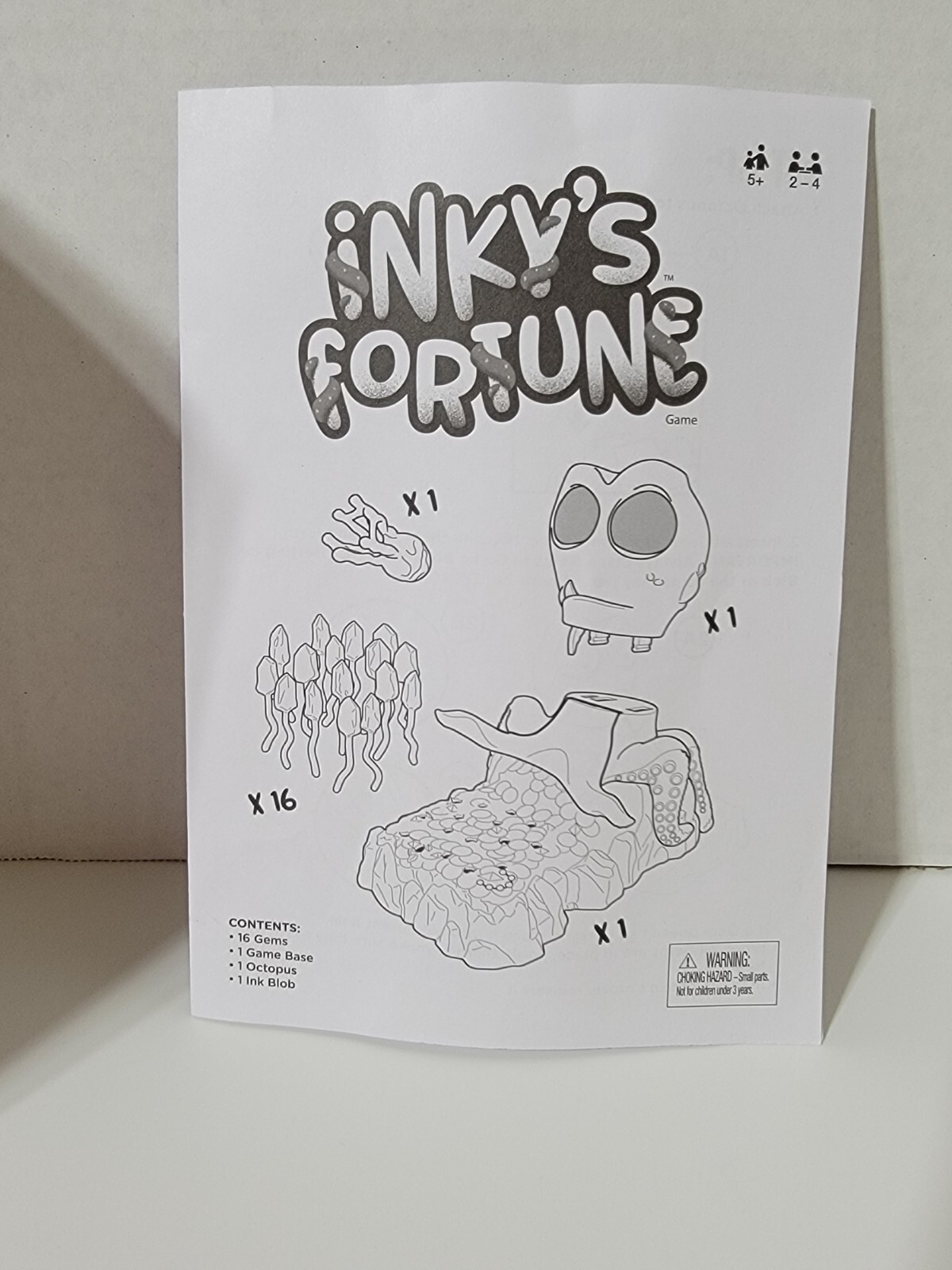 Inky’s Fortune Complete Kids Interactive Board Game with Gems Octopus Ink Blob