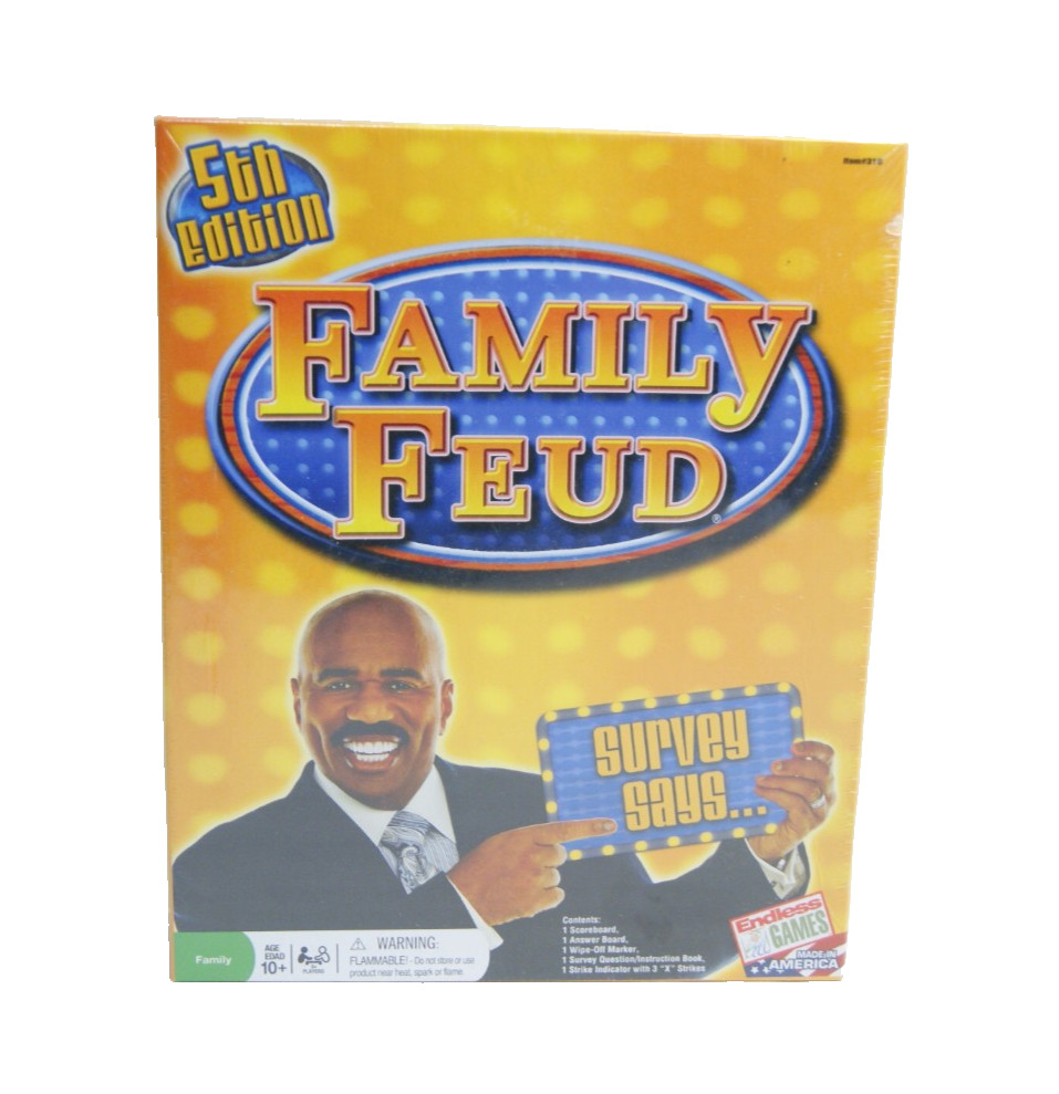 Party Game Lot (3): Watch Ya Mouth, Family Feud, Reverse Charades New Sealed