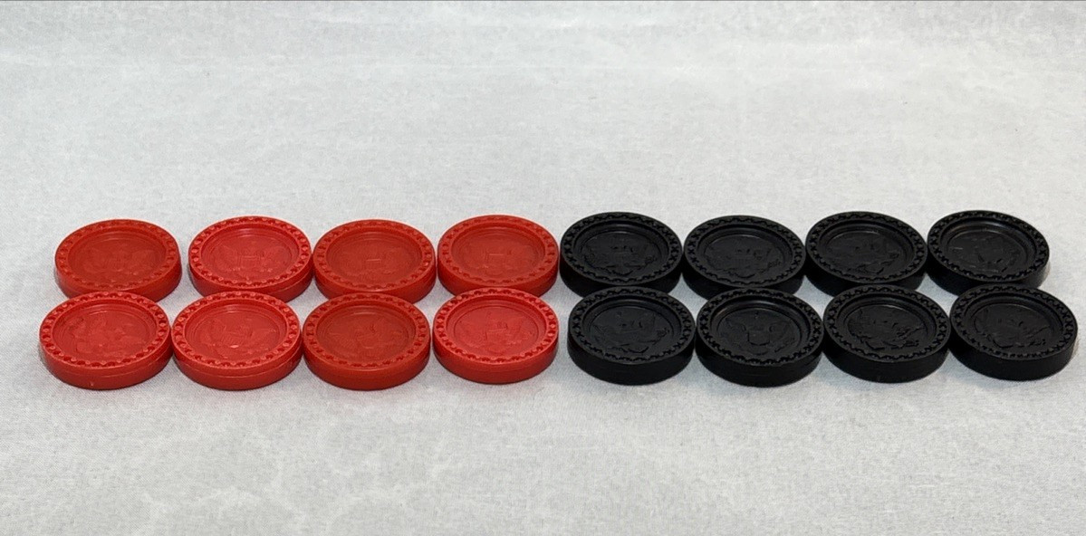 16 piece Lot of Vintage Connect 4 or Checker Replacement Game Pieces Star Eagle