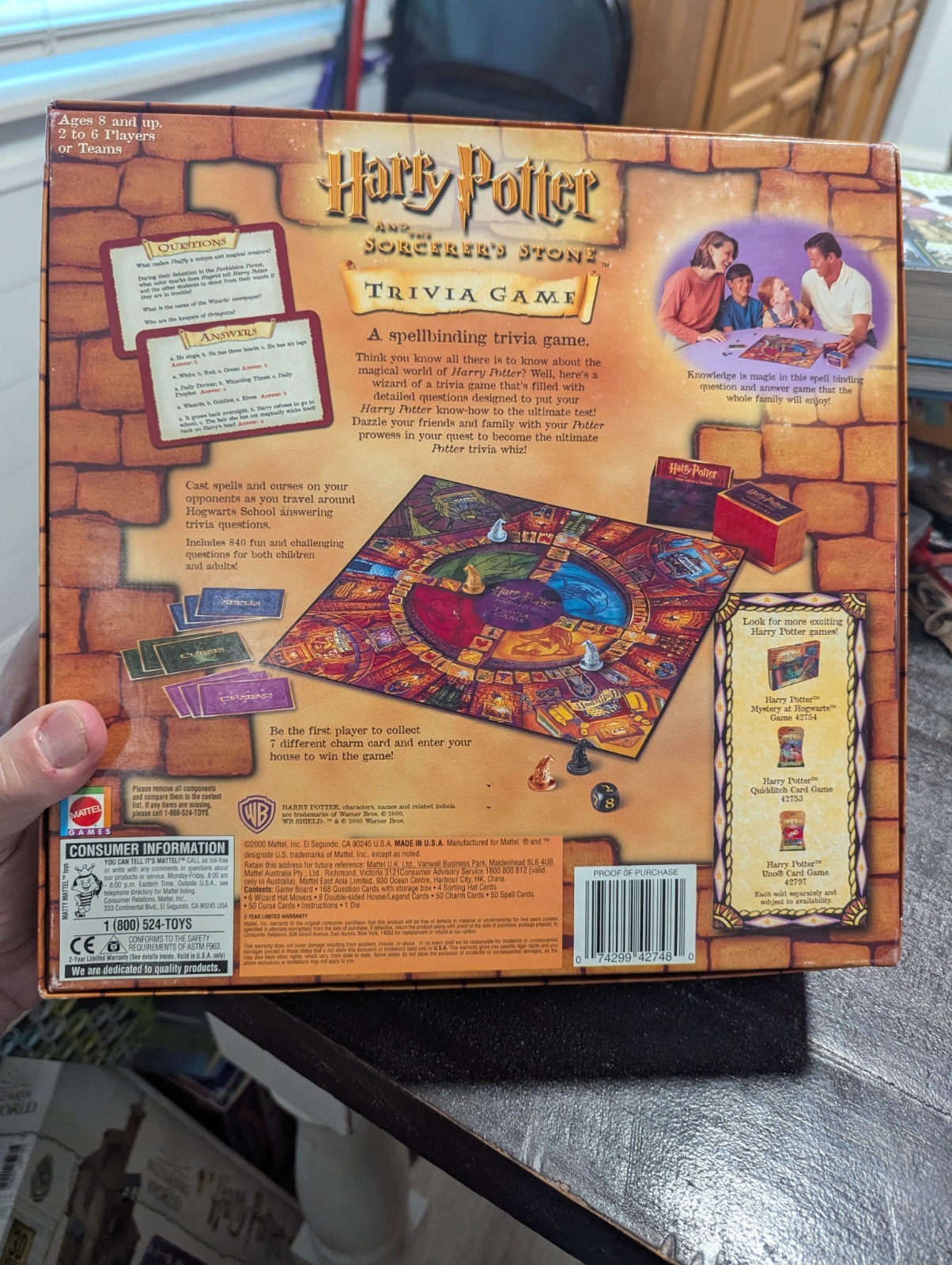HARRY POTTER and the SORCERER’S STONE TRIVIA GAME 100% COMPLETE 2000 VINTAGE