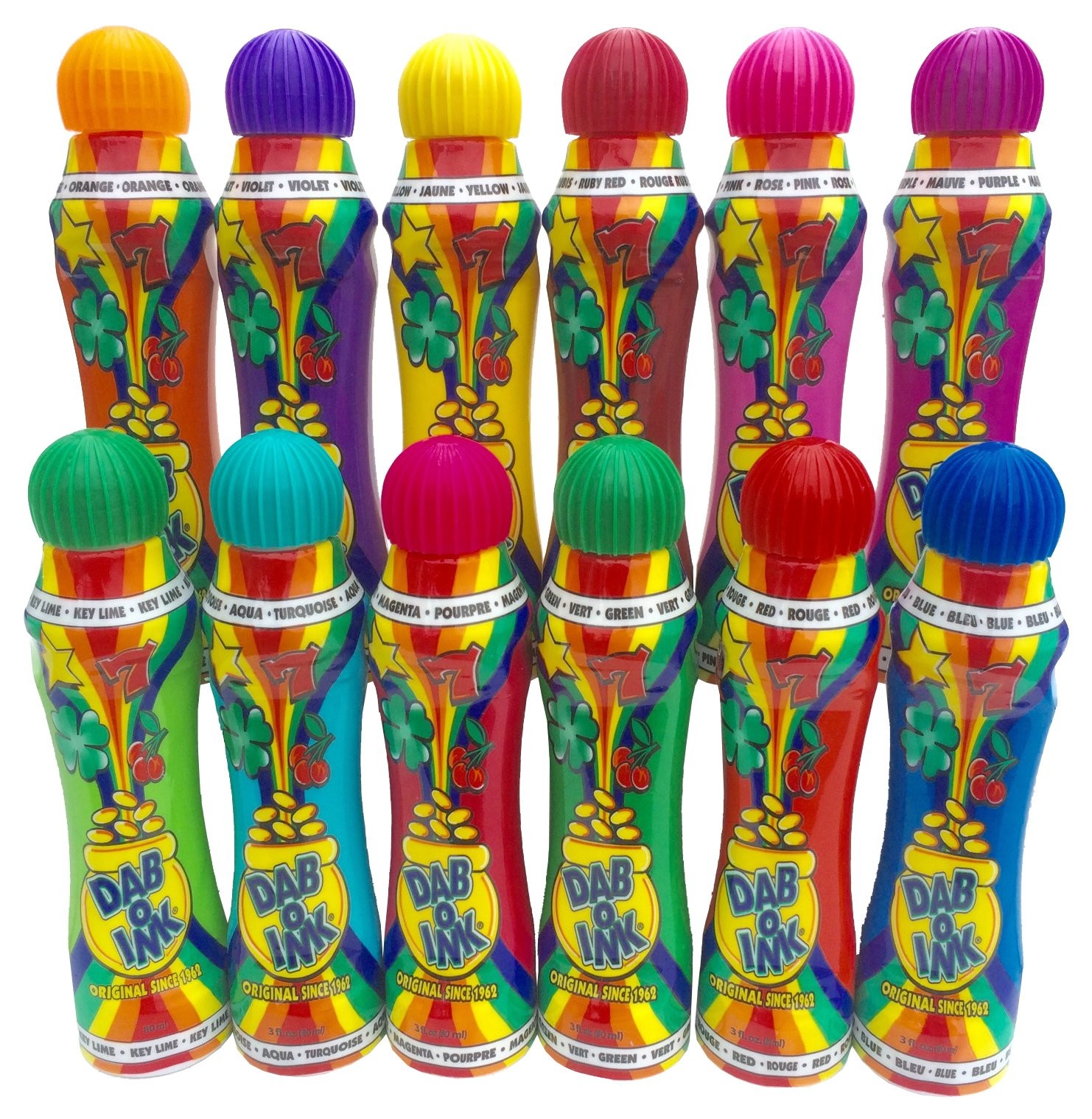 3oz Bingo Daubers – Mixed Colors – 12ct
