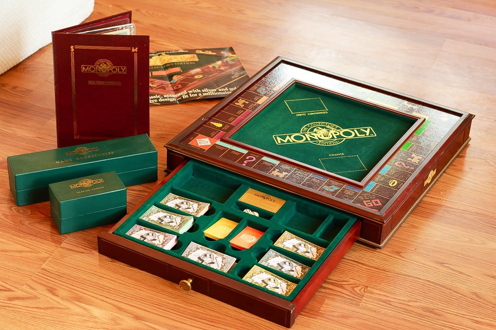 Monopoly The Collector’s Edition Franklin Mint Board Game Complete Set Ages 8+
