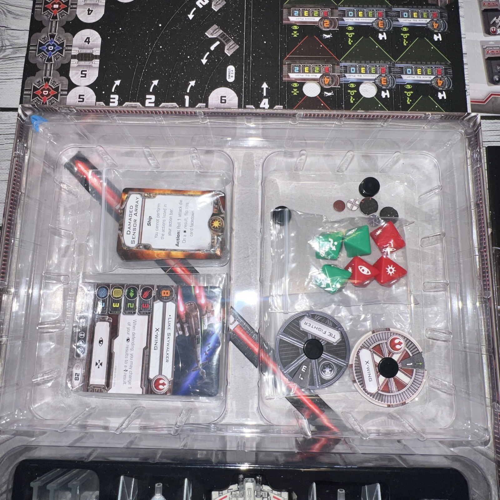 Star Wars X-Wing Miniatures Board Game Tactical Space Combat Core Set COMPLETE!