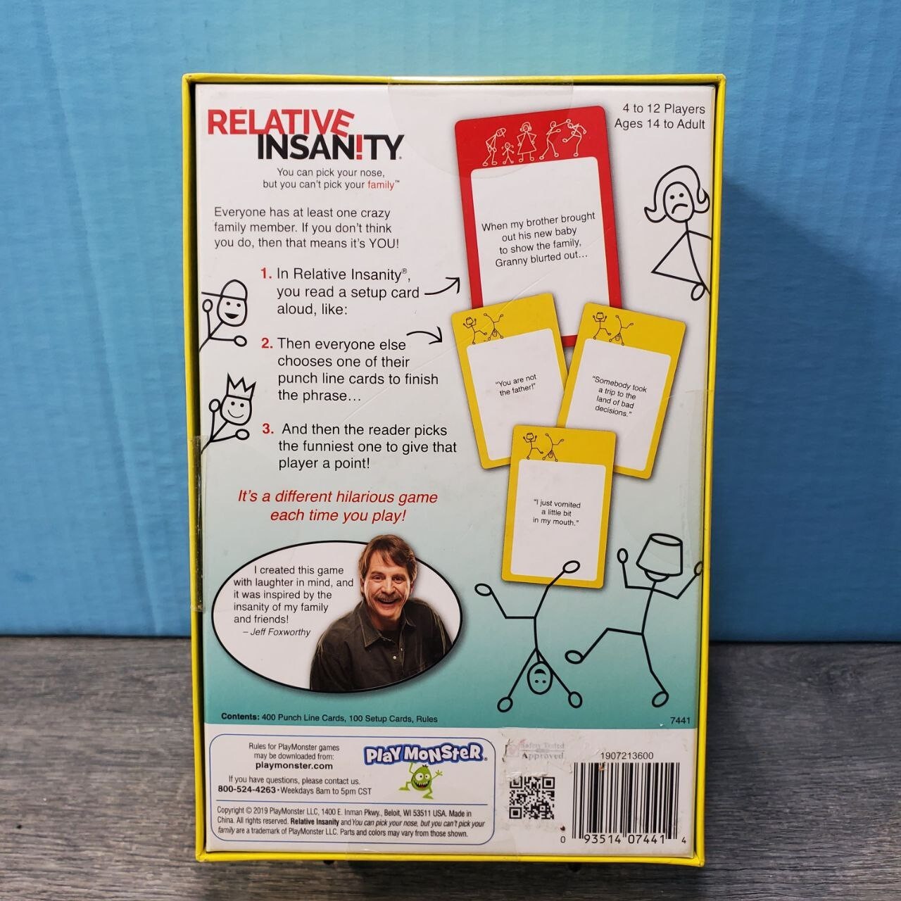 Relative Insanity Funny Family Party Card Game – Jeff Foxworthy – New Sealed