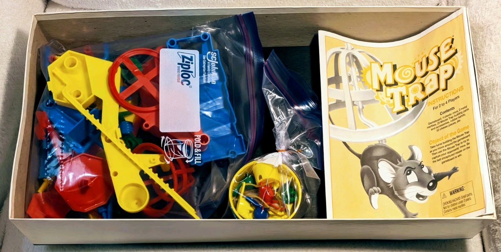 1994 MouseTrap Board Game Milton Bradley With Manual Missing 8 Cheese Pcs