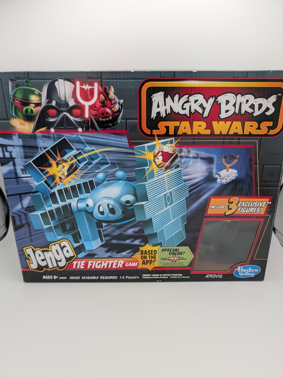 Angry Birds Star Wars Jenga Tie Fighter Game 2013 HASBRO ROVIO Used CIB