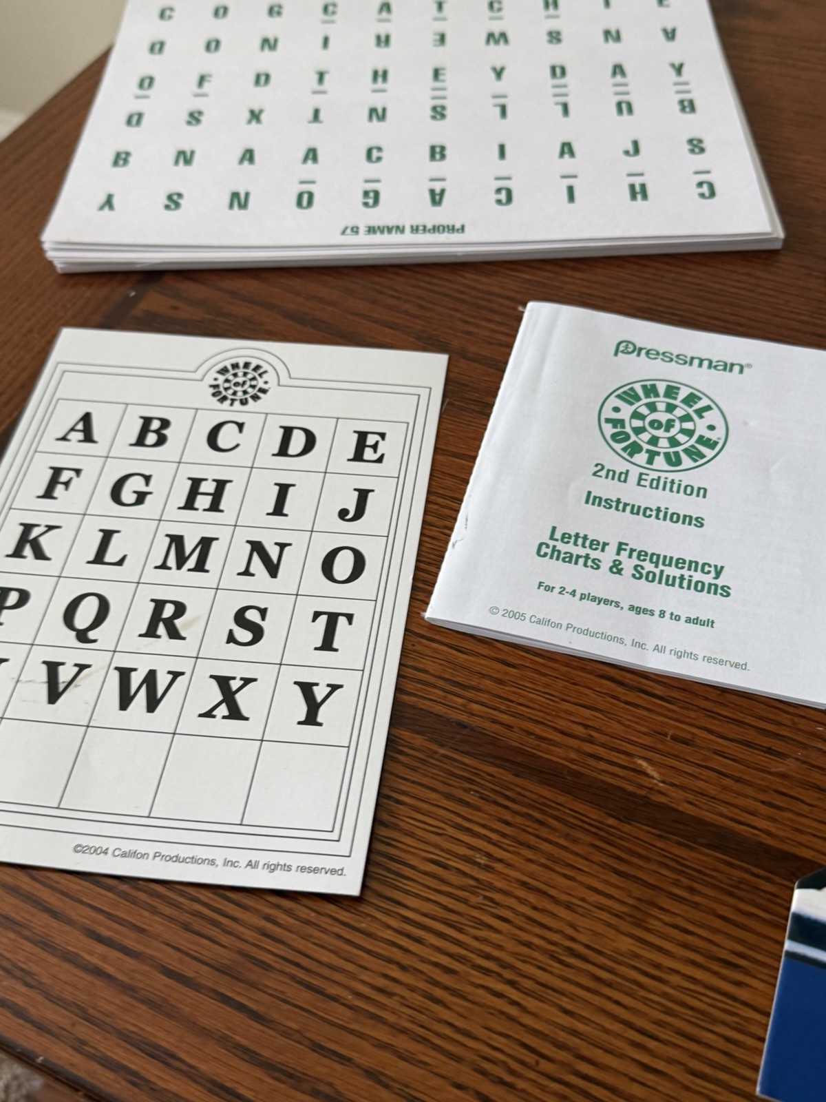 WHEEL OF FORTUNE Board Game by Pressman 2nd Edition All Puzzles Pieces COMPLETE