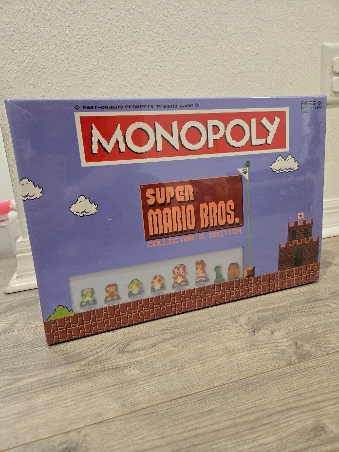Monopoly Super Mario Bros Collector’s Edition 8-Bit Board Game New