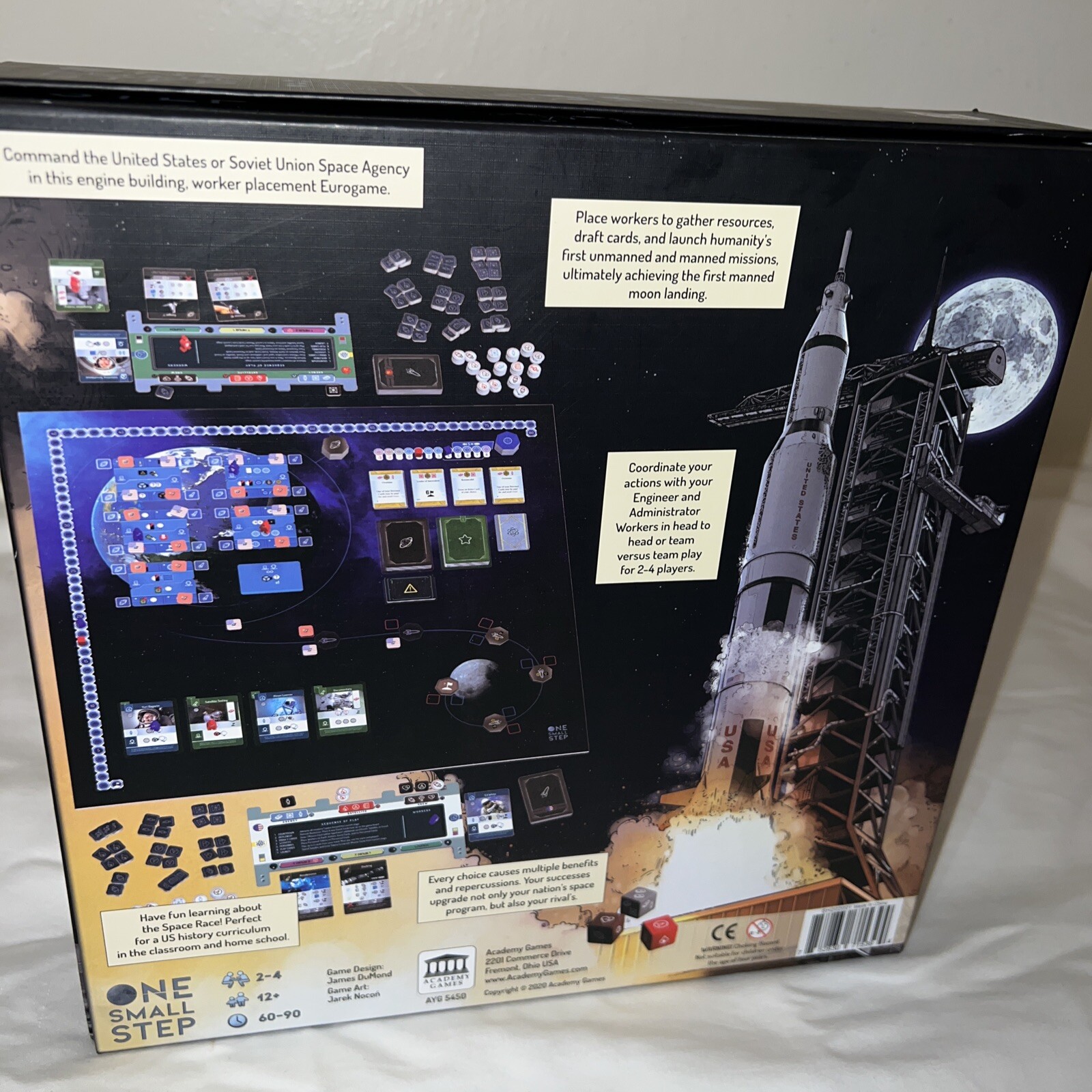 ONE SMALL STEP Board Game – Academy Games Open Box