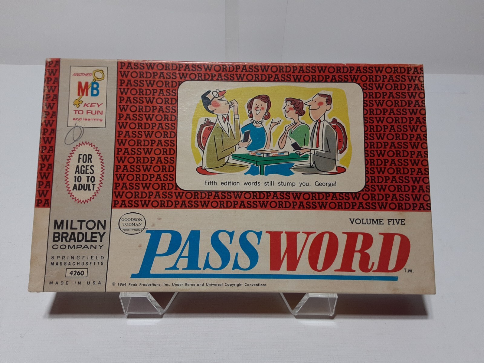 Vintage Milton Bradley Password Game 1964 Volume 5 Original box #4260 Complete