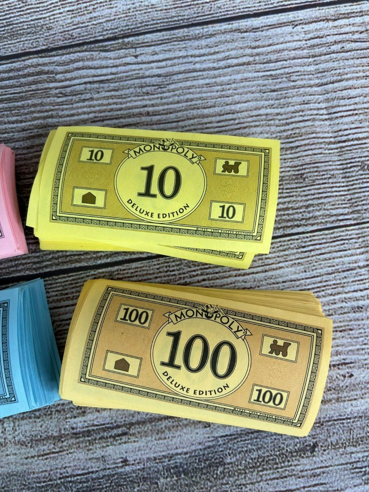 1998 Monopoly Deluxe Edition Replacement Parts Play Money Cash Pre-owned