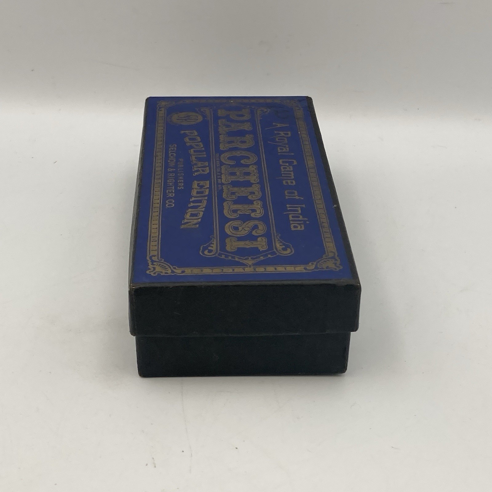 Vintage 1938 PARCHEESI Popular Edition Game SR Blue Box Missing Some Pieces