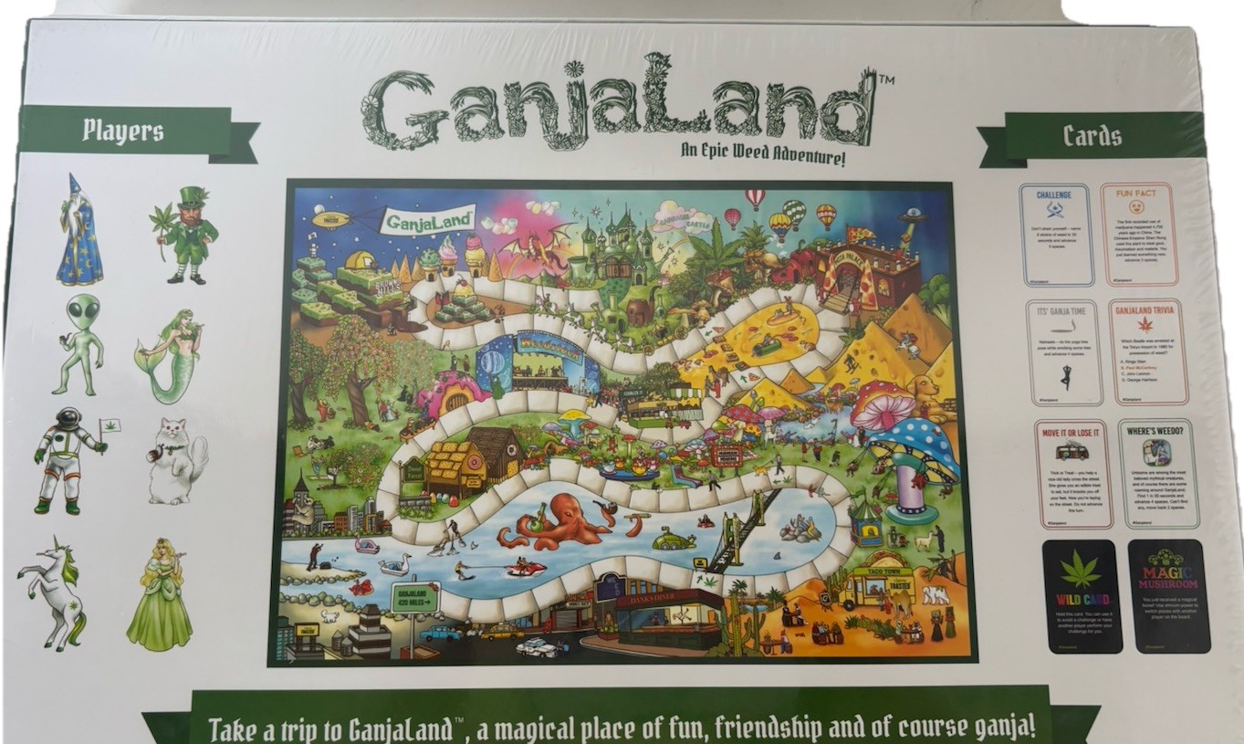 Ganjaland Board Game An Epic Weed Adventure for Adults NEW! Factory Sealed!