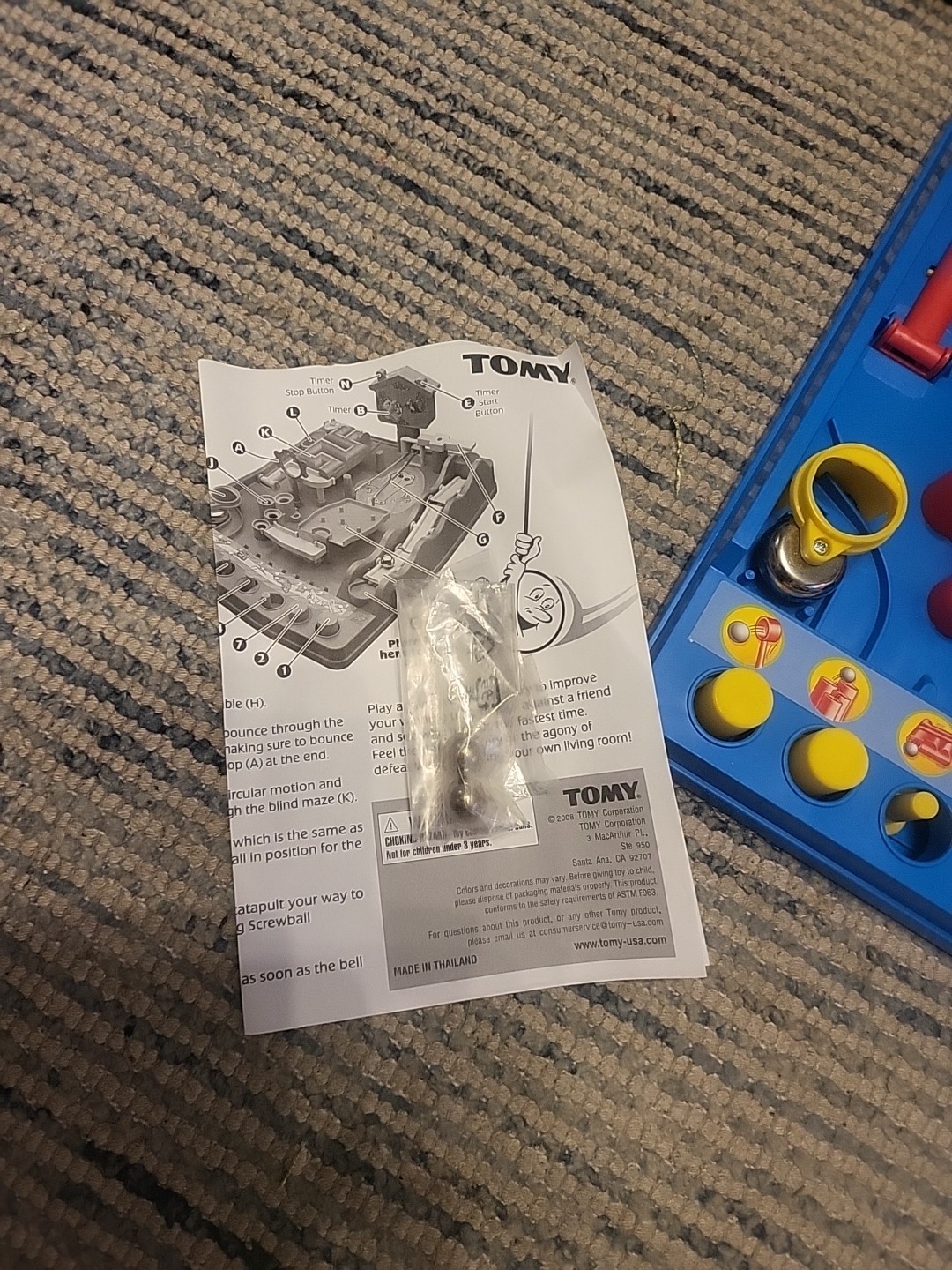 Screwball Scramble Tomy 2004 Vtg Skill Obstacle Game Perfect Working Order