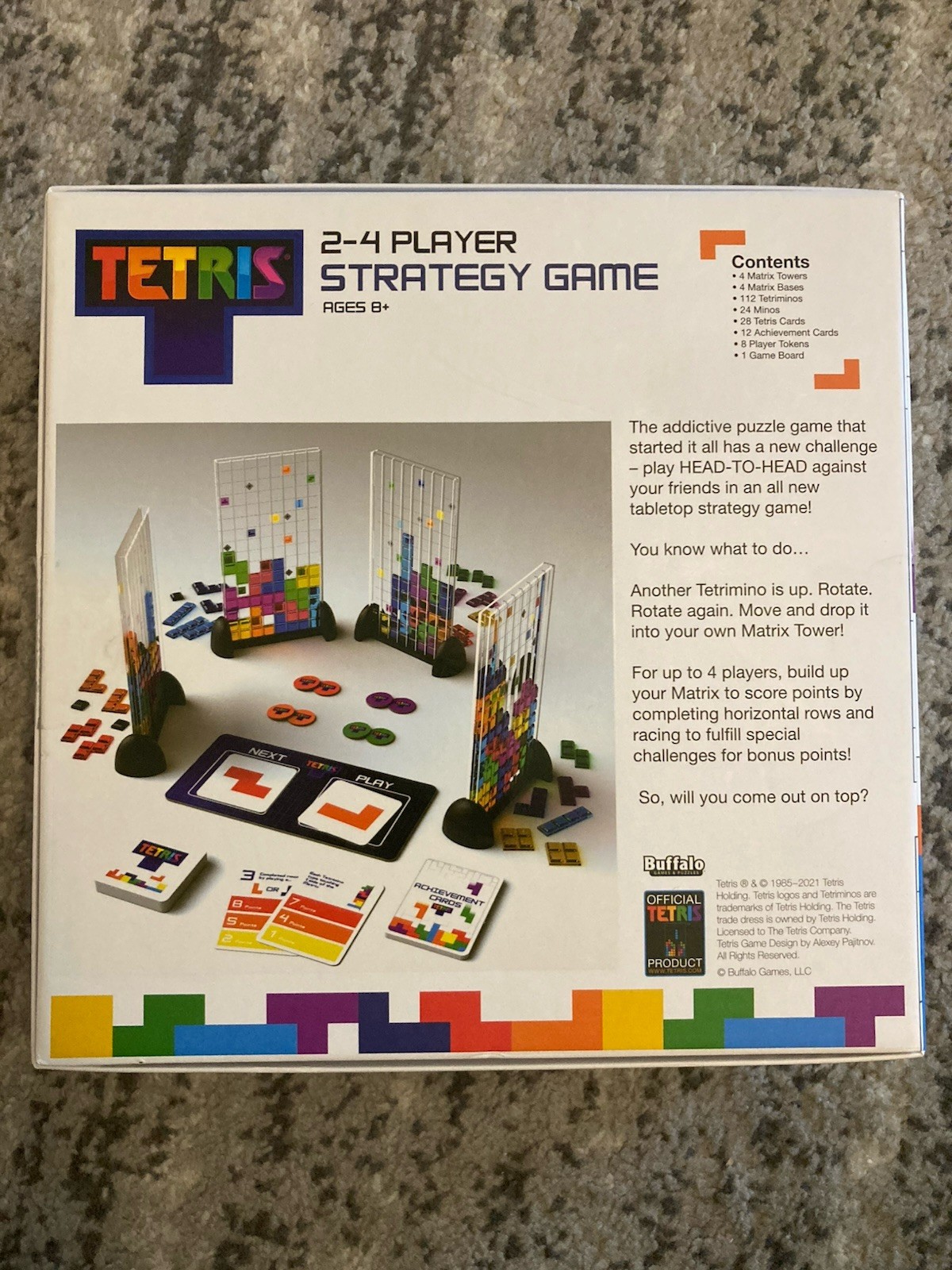 (Choice Of Replacement Parts) Tetris Strategy Game Board game Incomplete