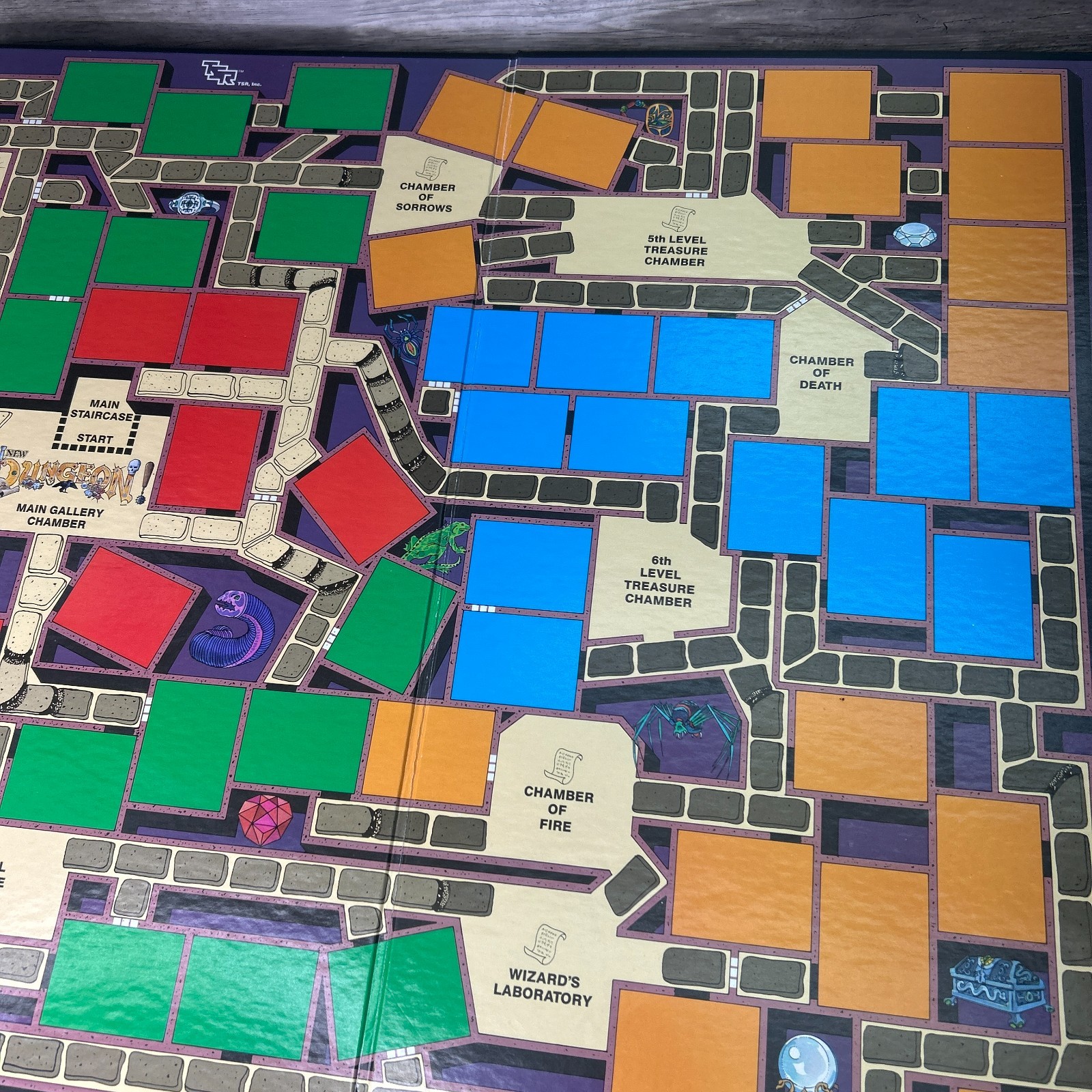 The New Dungeon Board Game 1989 TSR D&D Dungeons & Dragons Incomplete Vintage