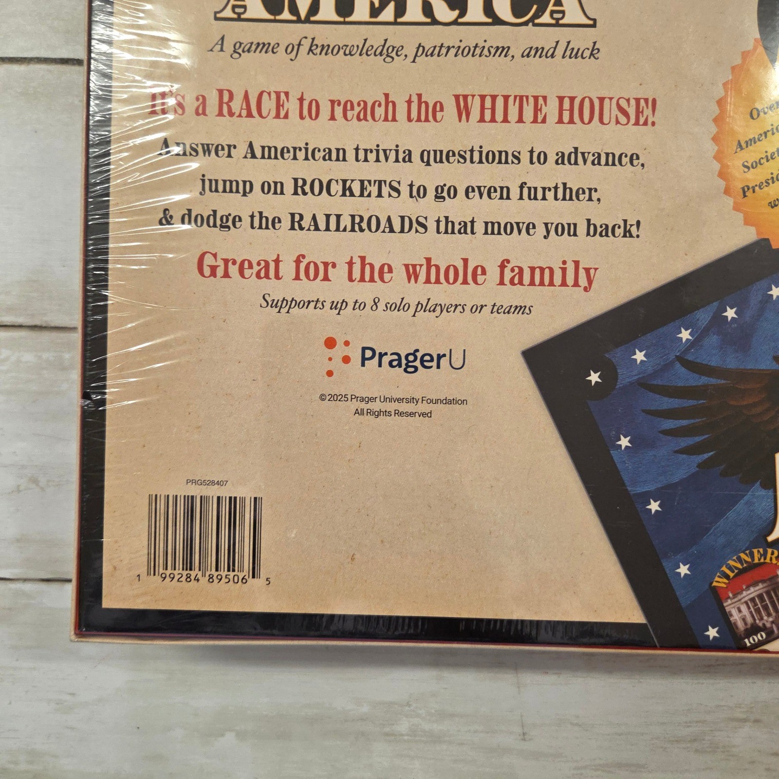 PragerU Celebrate America Race to the White House Board Game Patriotic NEW
