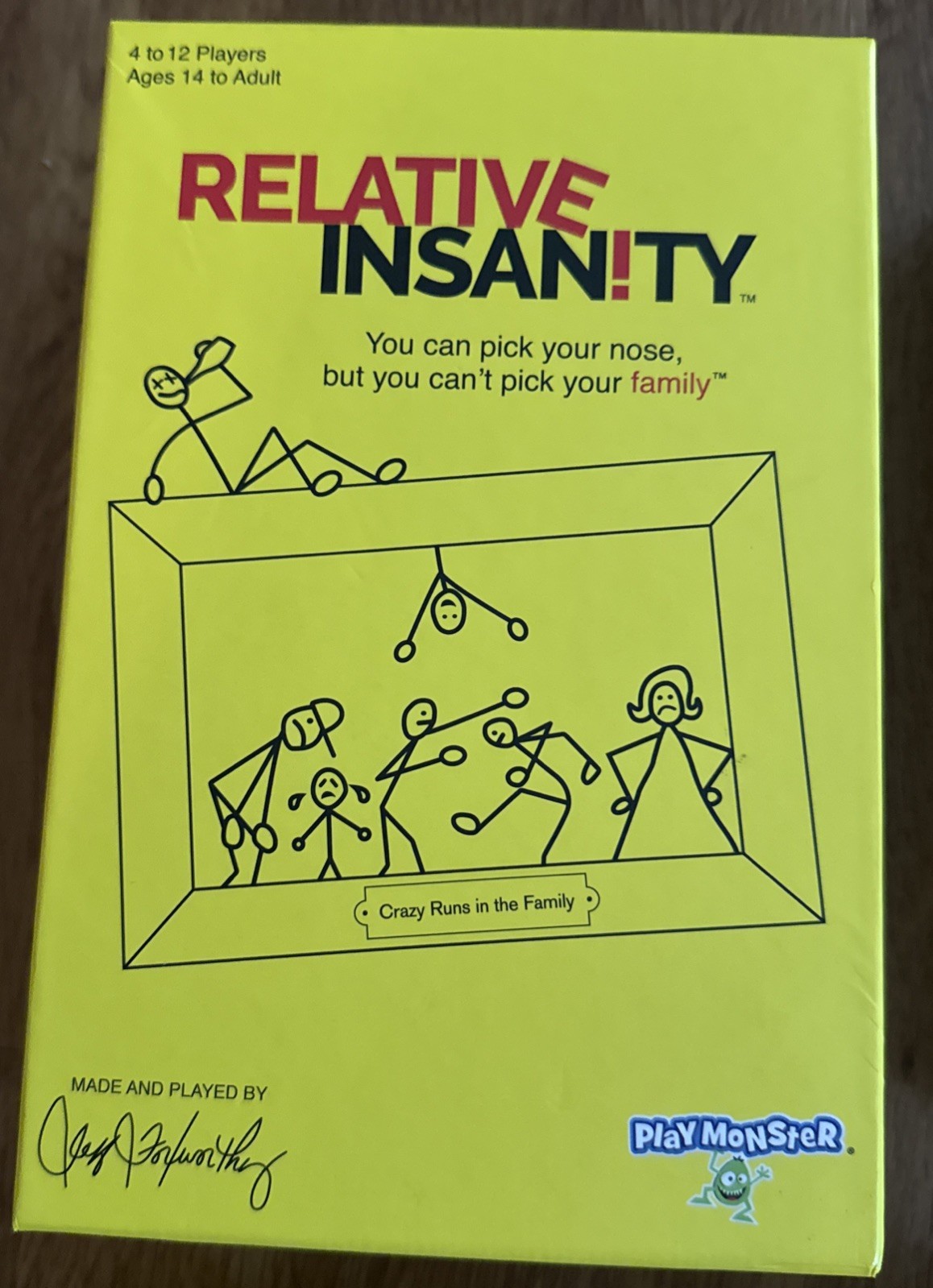 Relative Insanity Party Family CardGame – Cards Sealed By Playmonster