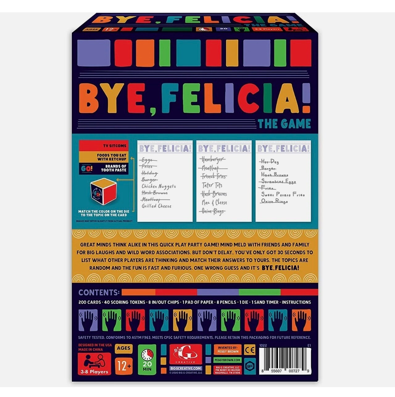 Bye Felicia! Party Game NEW Match Answers with Other Players 3-8 Players Age 12+
