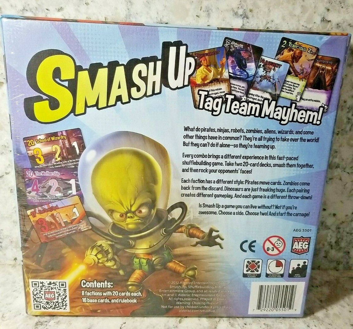 Smash Up Board Game Core Set NEW & SEALED AEG Shuffle Building Paul Peterson