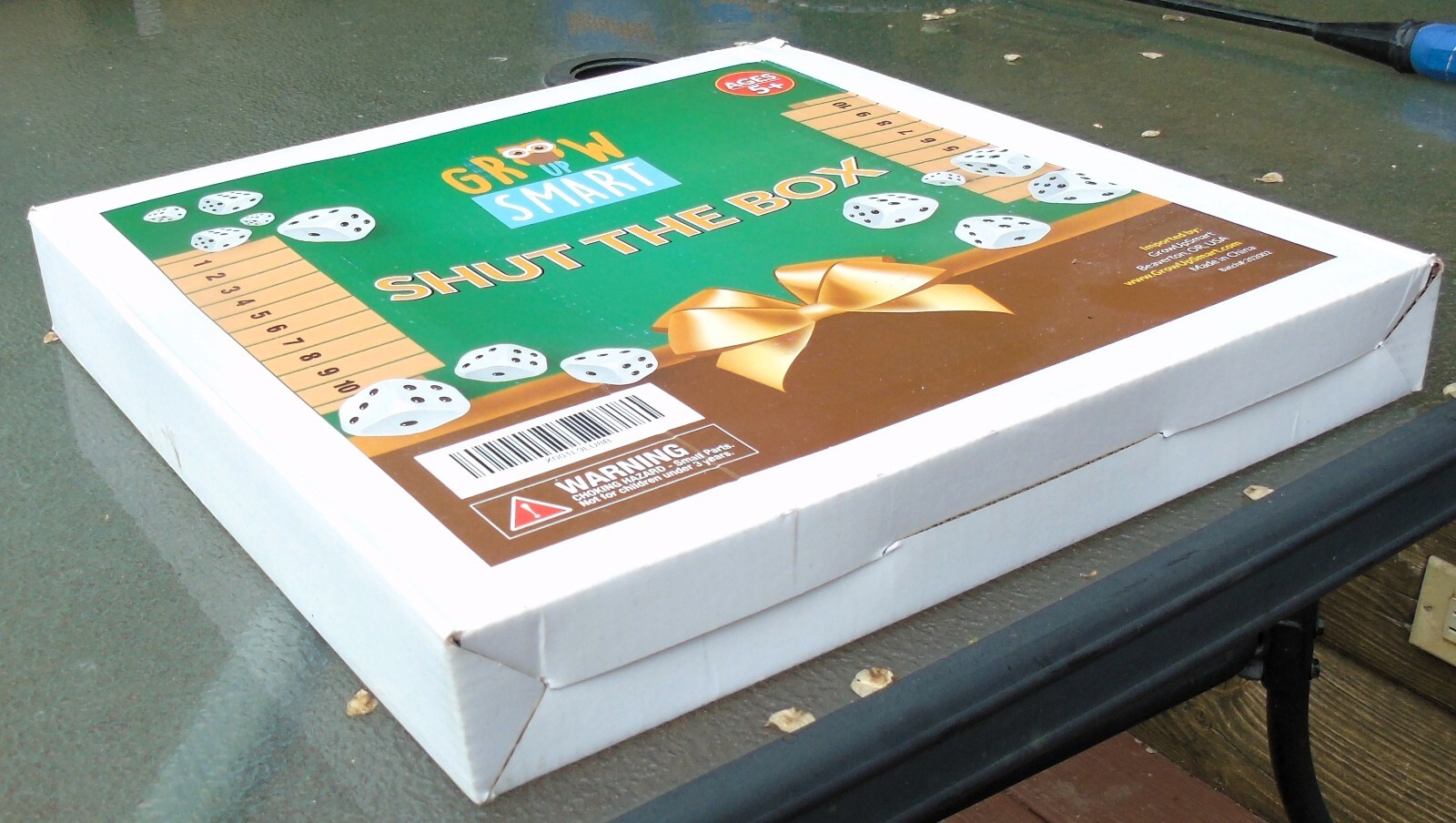 Grow Up Smart Shut the Box Dice Game 2-6 Players for Clever Kids Ages 5+ & Adult