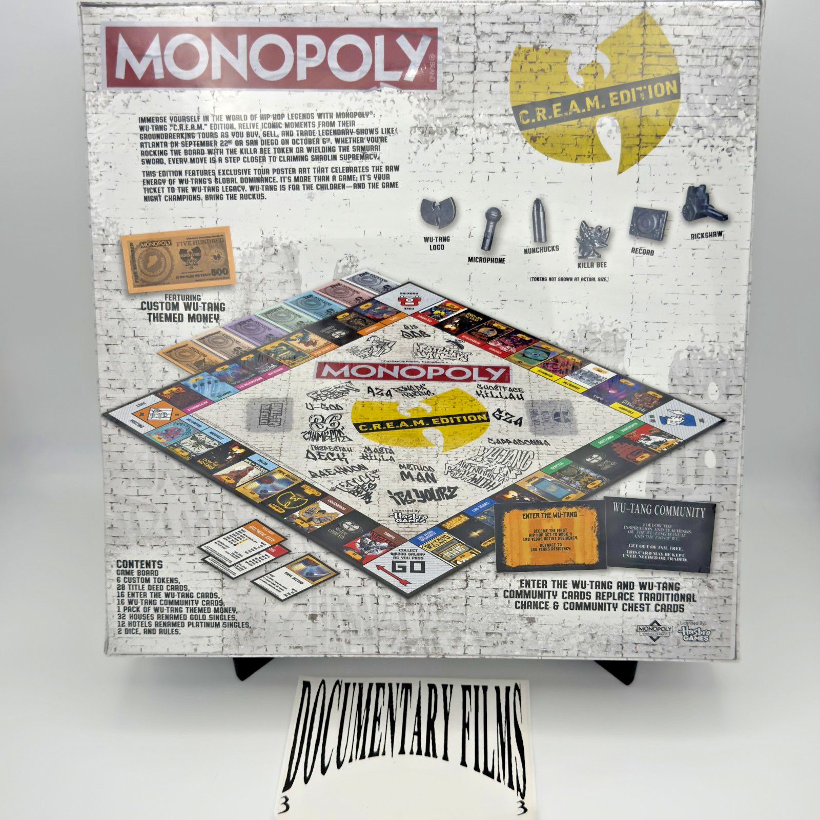 Wu Tang Clan MONOPOLY Board Game Cream (C.R.E.A.M. Edition) New Sealed